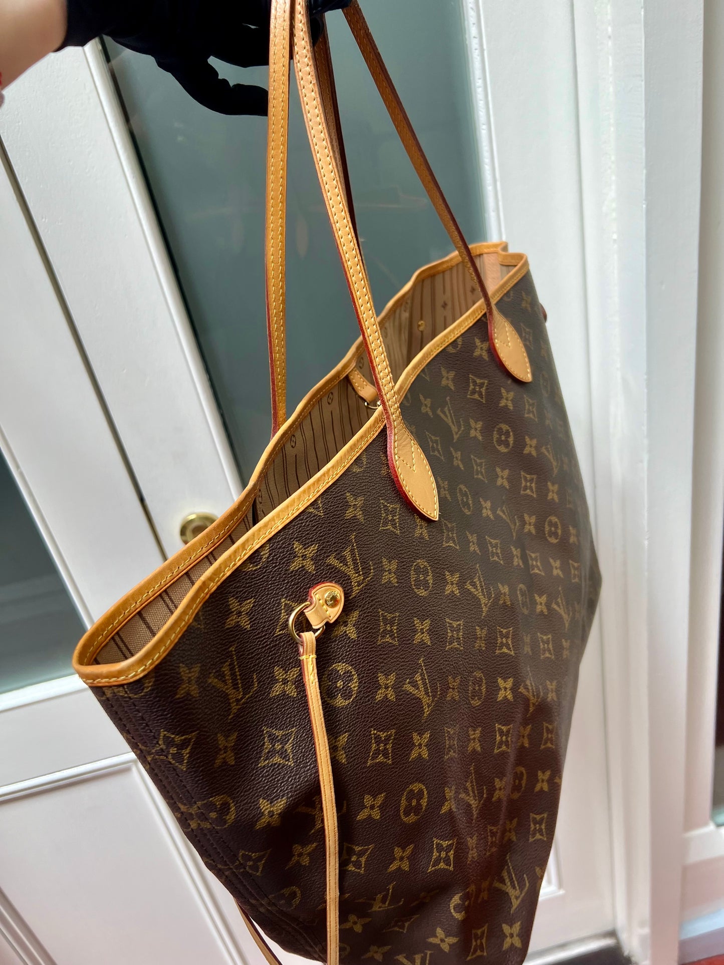 Pre-loved Louis Vuitton Neverfull Leather Tote GM Monogram 2008