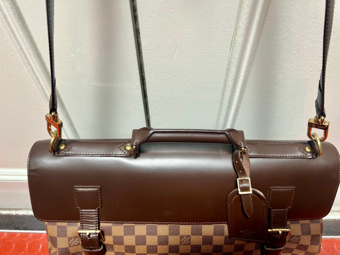 Pre-loved Louis Vuitton Damier Ebène West End Two-way Bag 1998
