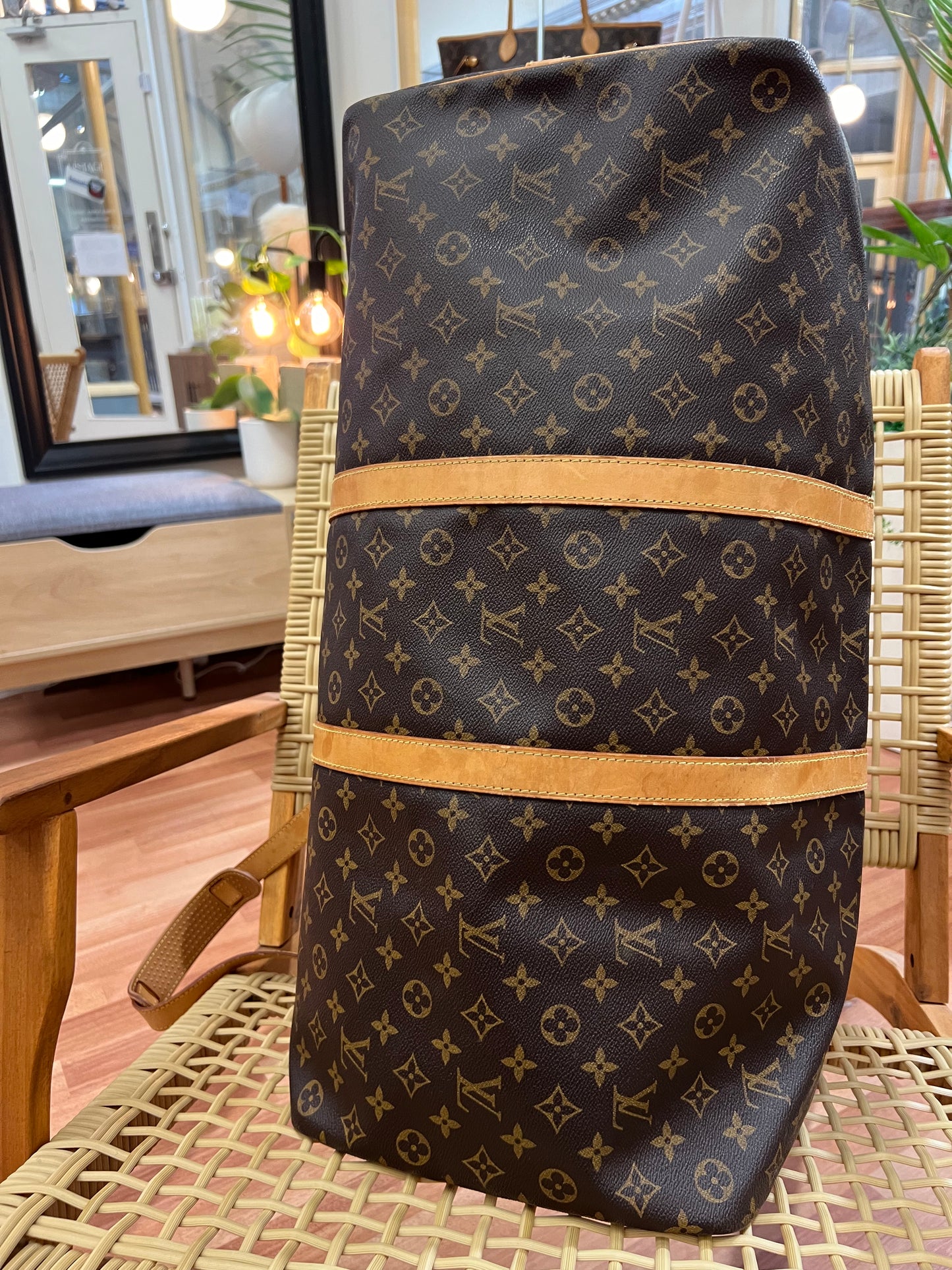 Pre-loved Louis Vuitton Keepall Bandoulière 60 Travel Bag Monogram 1997