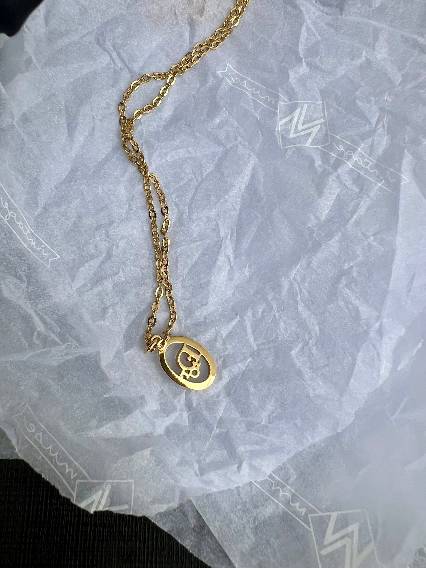 Pre-loved Vintage Christian Dior Logo Necklace