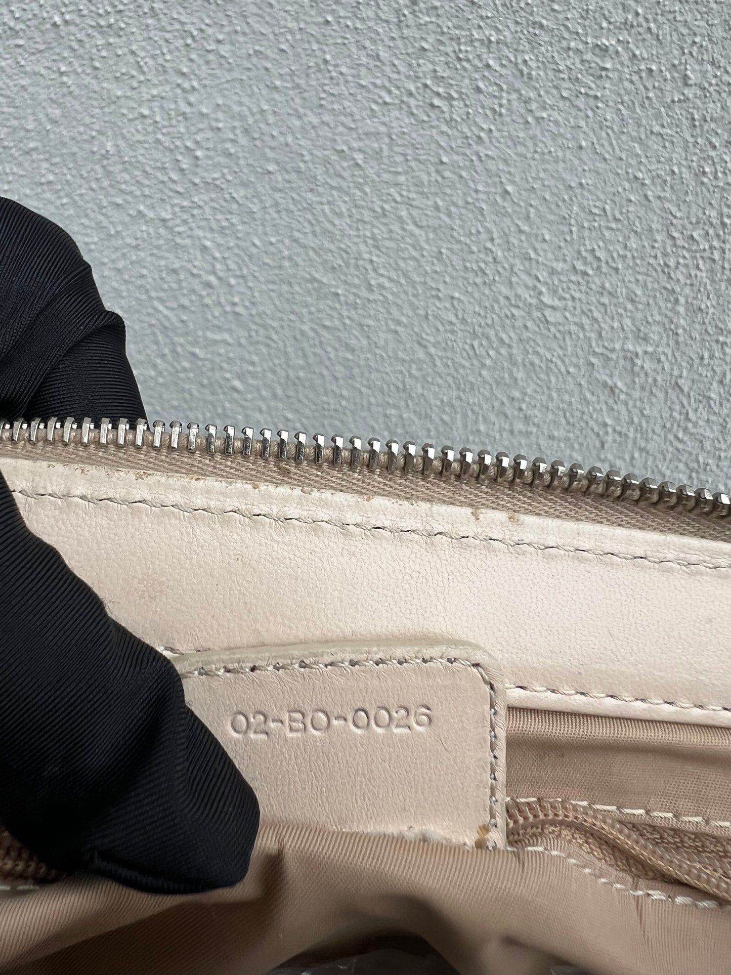 Pre-loved Dior Beige/White Coated Canvas Diorissimo Romantique Trotter Satchel 2008