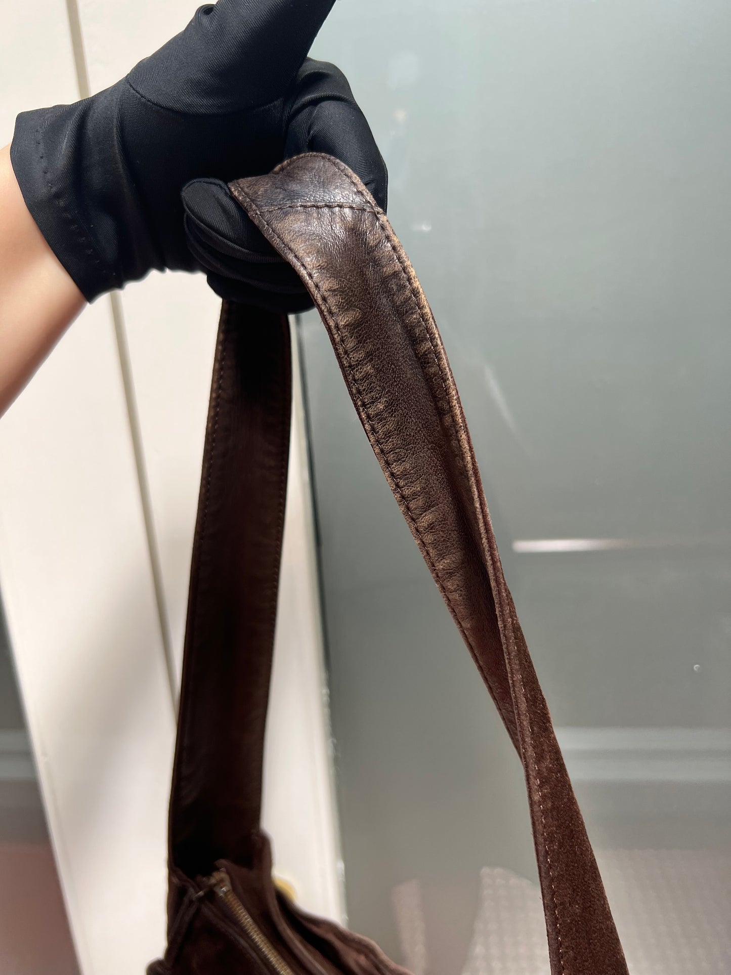 Pre-loved Chanel Vintage Brown Suede Tassel CC Shoulder Bag