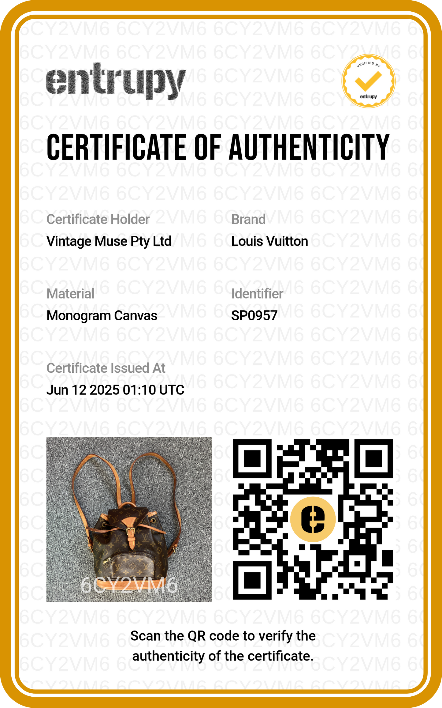 Pre-loved LOUIS VUITTON Monogram PM Montsouris Backpack 1997