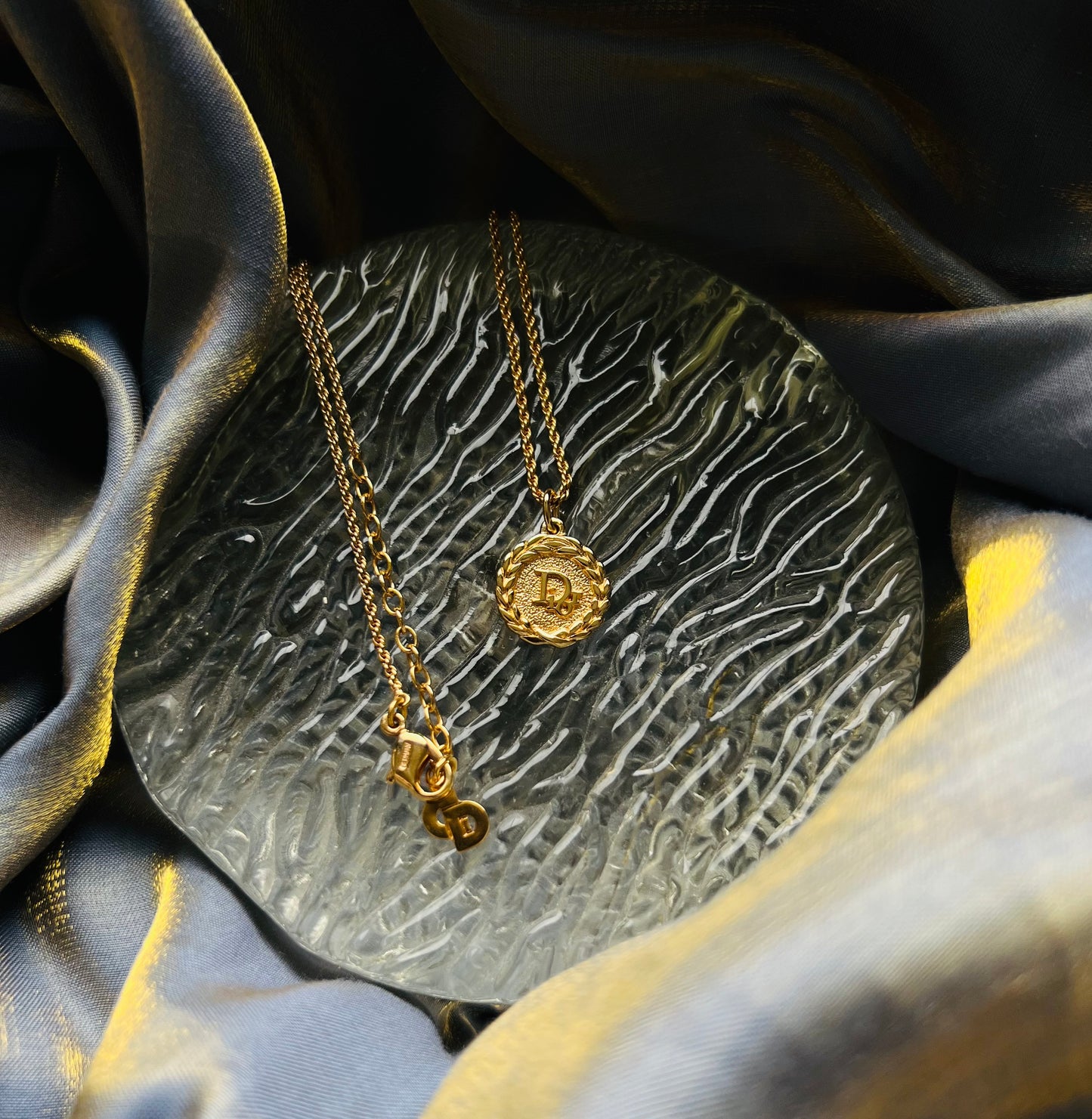 Pre-loved Christian Dior Vintage Logo-pendant Chain Necklace