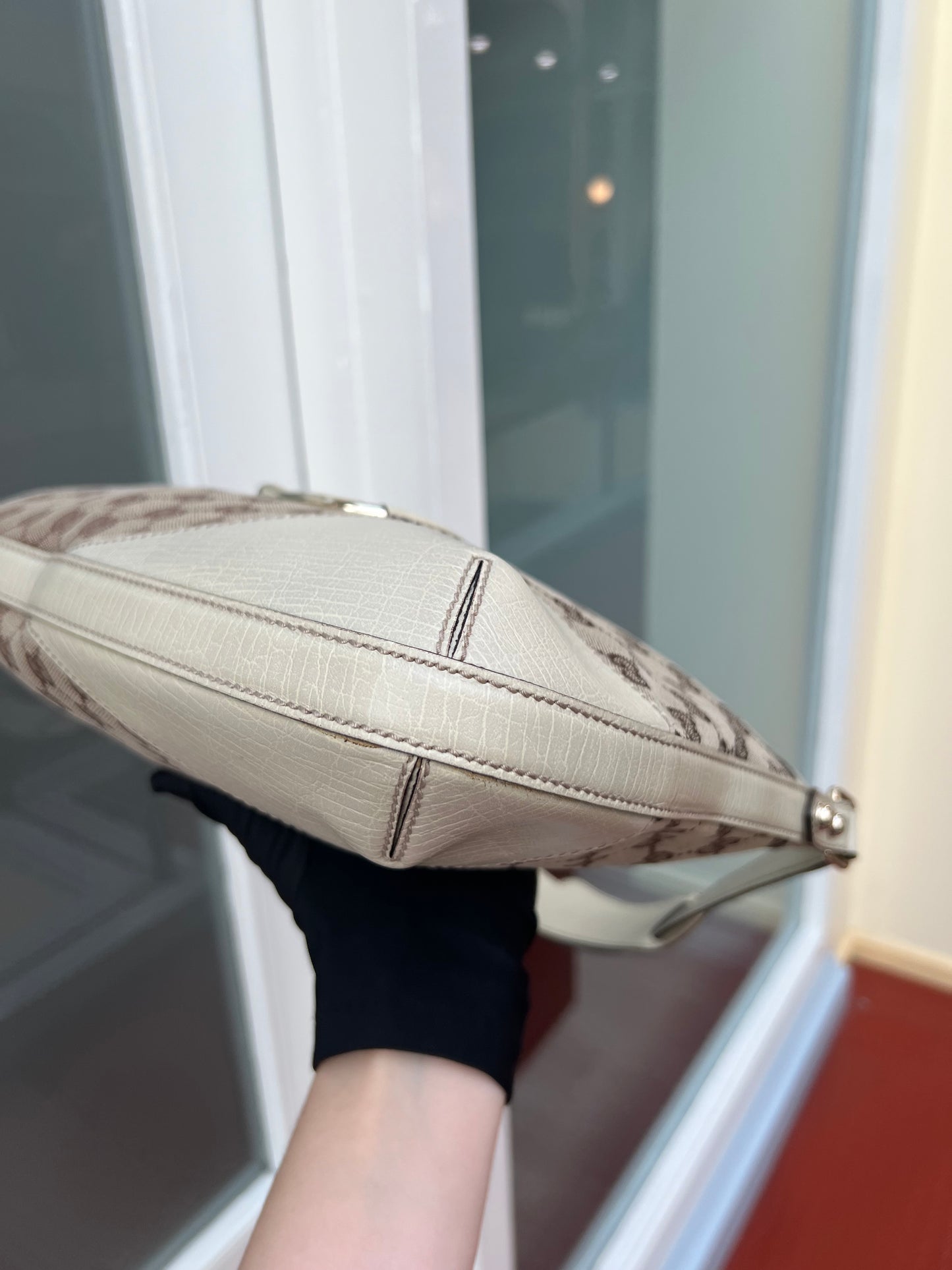 Pre-loved Gucci Hobo Horsebit Monogramm GG Shoulder bag