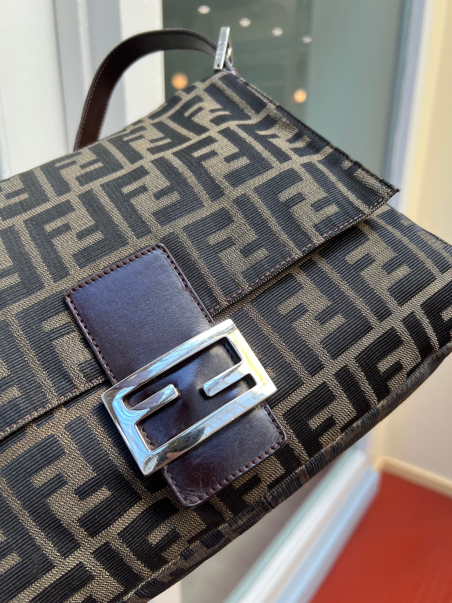 Pre-loved Fendi Vintage Zucca Mamma Handbag