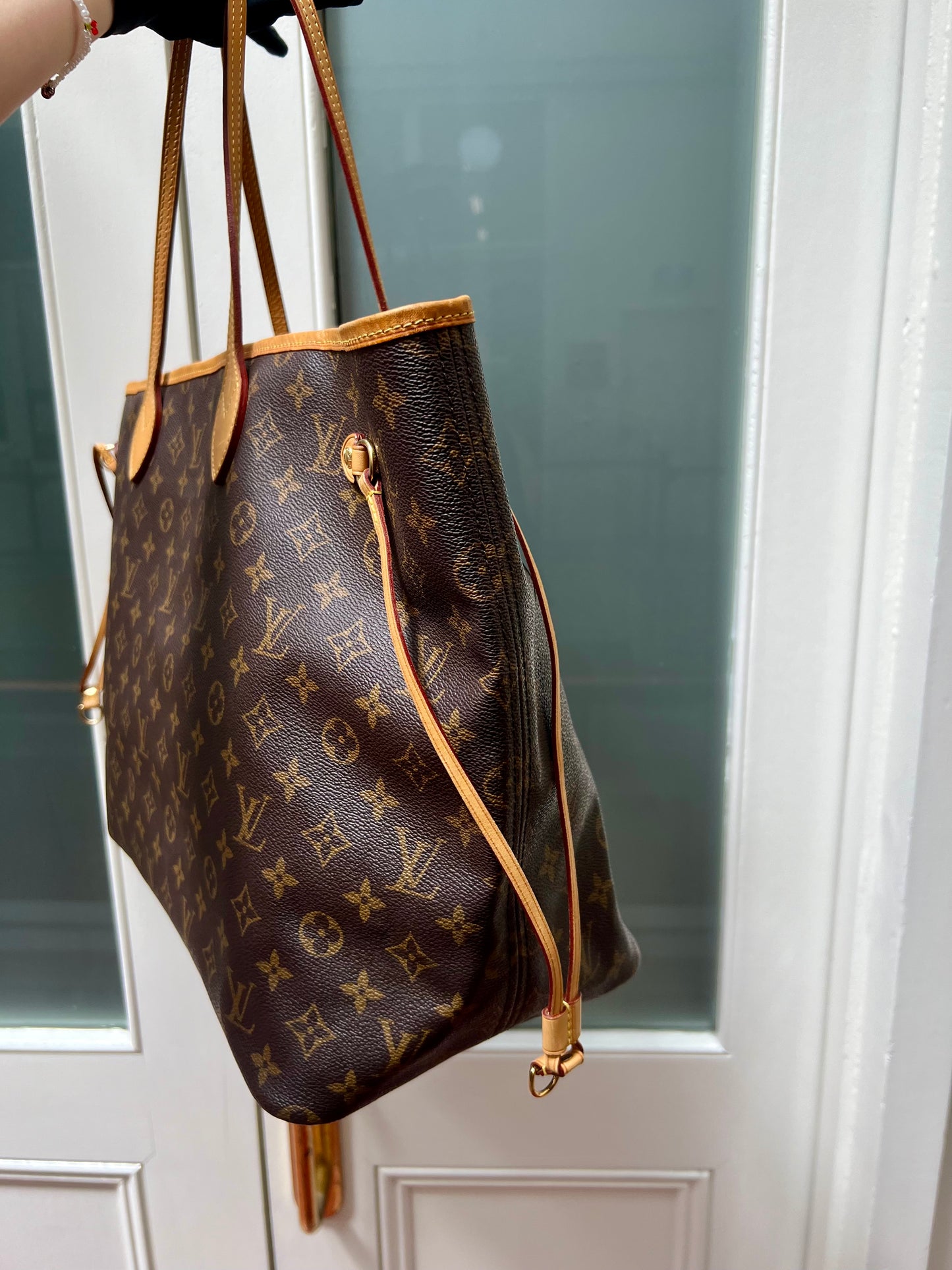 Pre-loved Louis Vuitton Neverfull Leather Tote GM Monogram 2008
