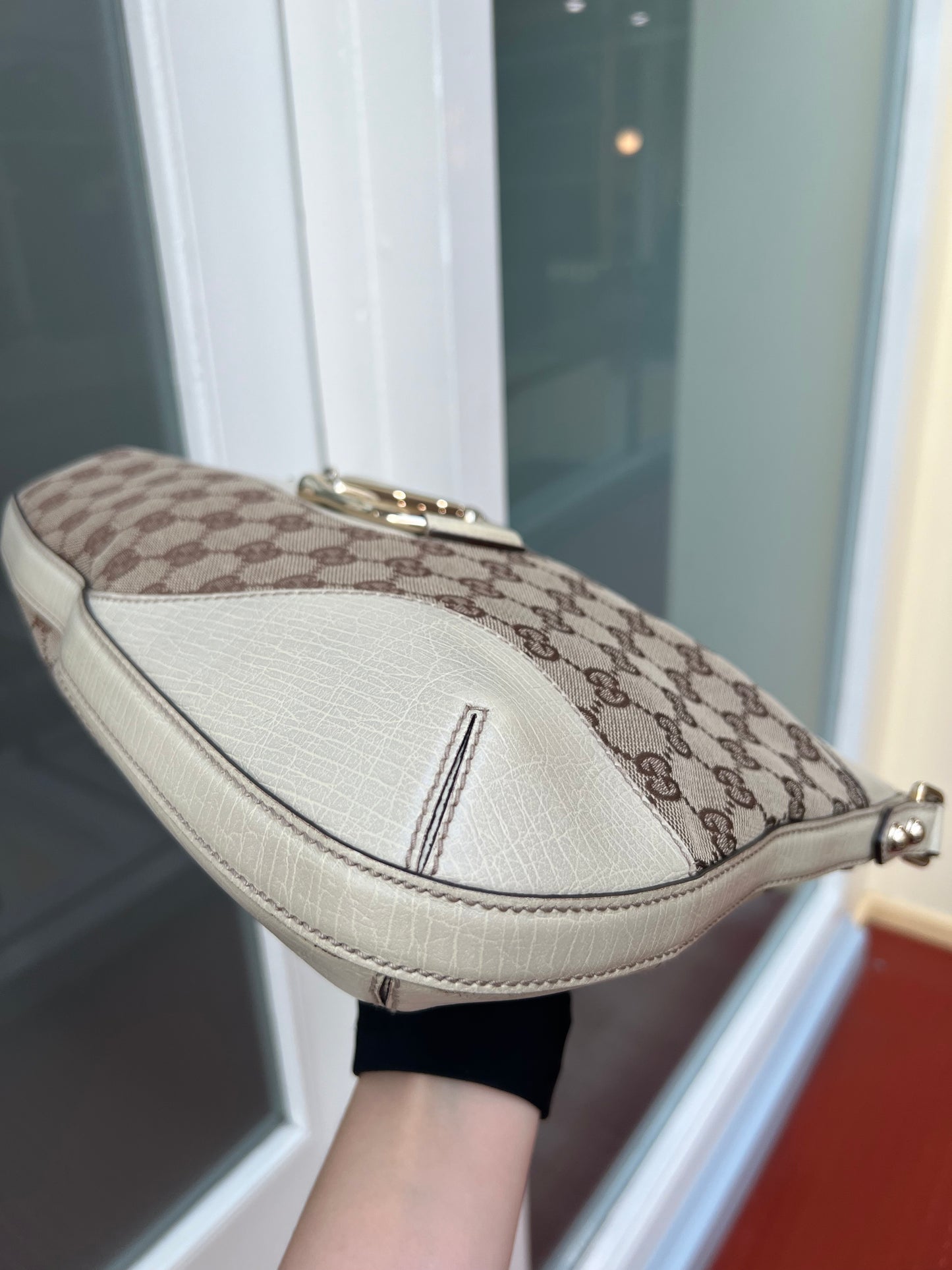 Pre-loved Gucci Hobo Horsebit Monogramm GG Shoulder bag