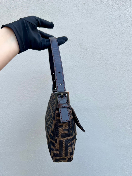 Pre-loved Fendi Vintage Zucca Baguette Handbag
