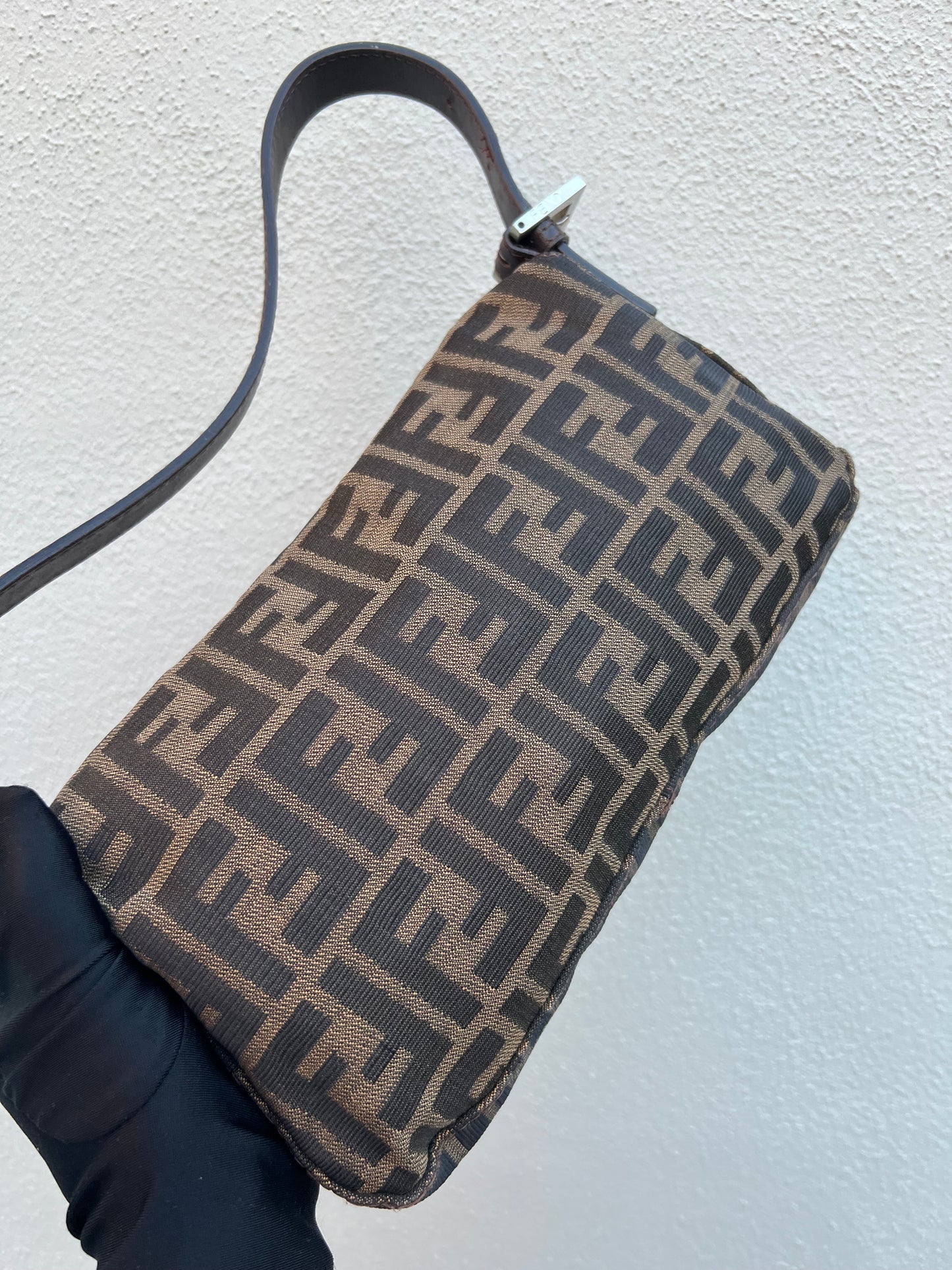 Pre-loved Fendi Vintage Zucca Baguette Handbag