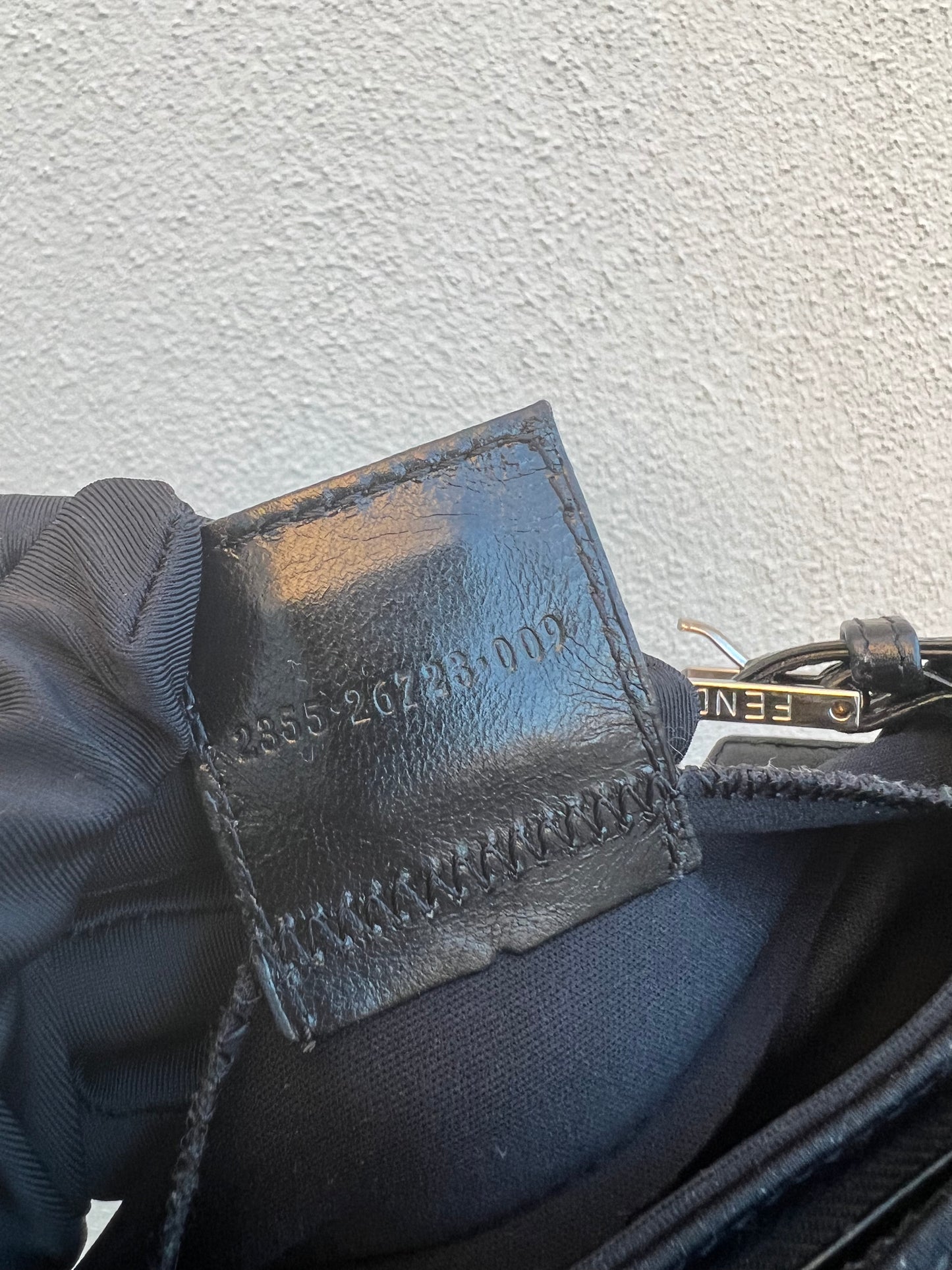 Pre-loved Fendi Mini Baguette Handbag Black