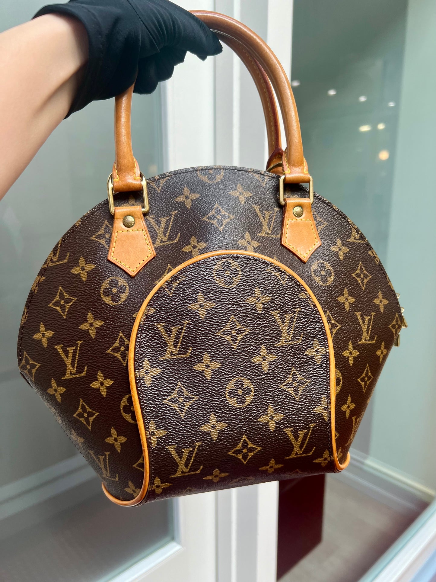 Pre-loved Louis Vuitton Vintage Ellipse Cloth Handbag PM Monogram 1997