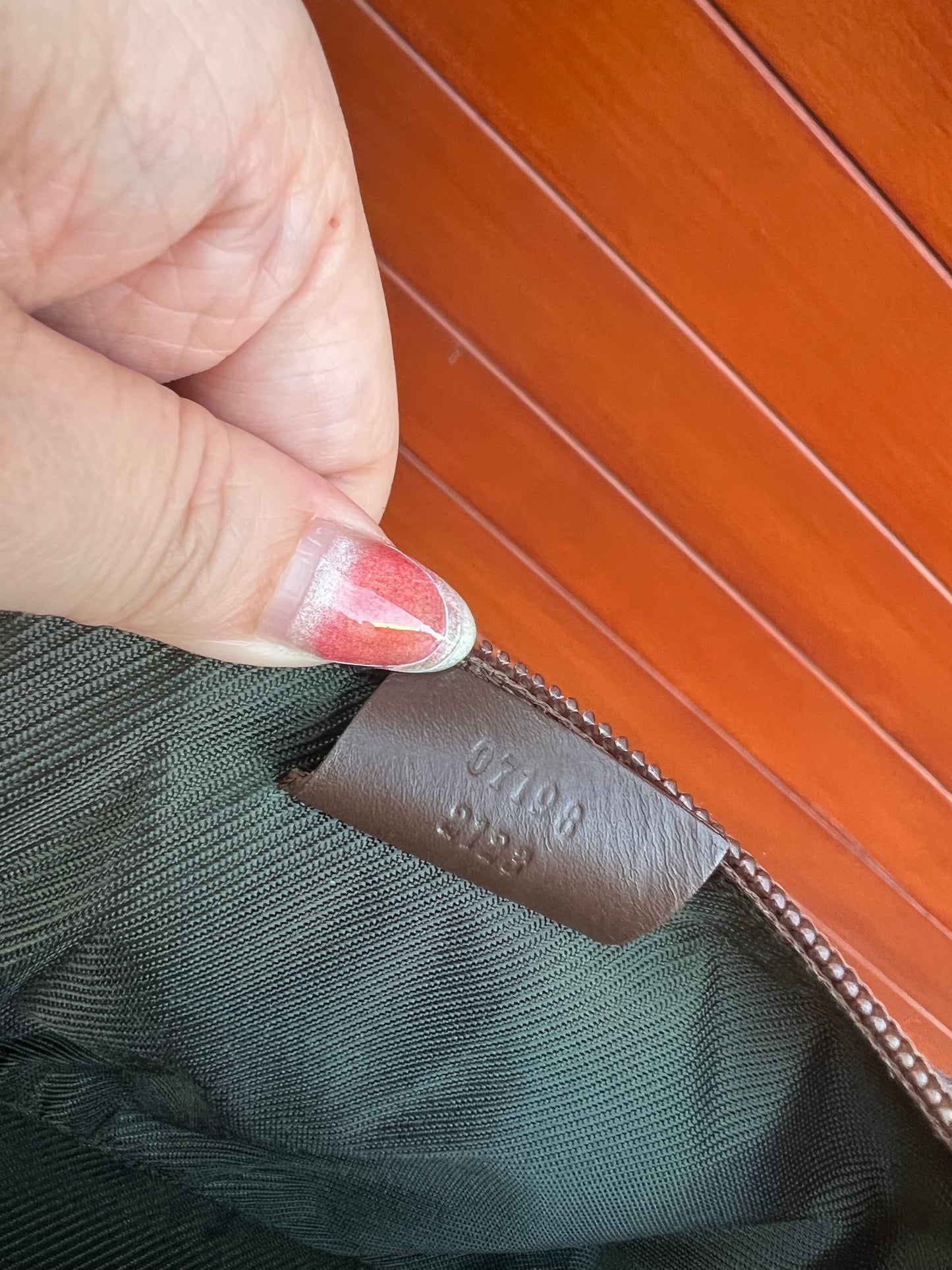 Pre-loved Gucci vintage GG Canvas Boat Baguette Bag Brown
