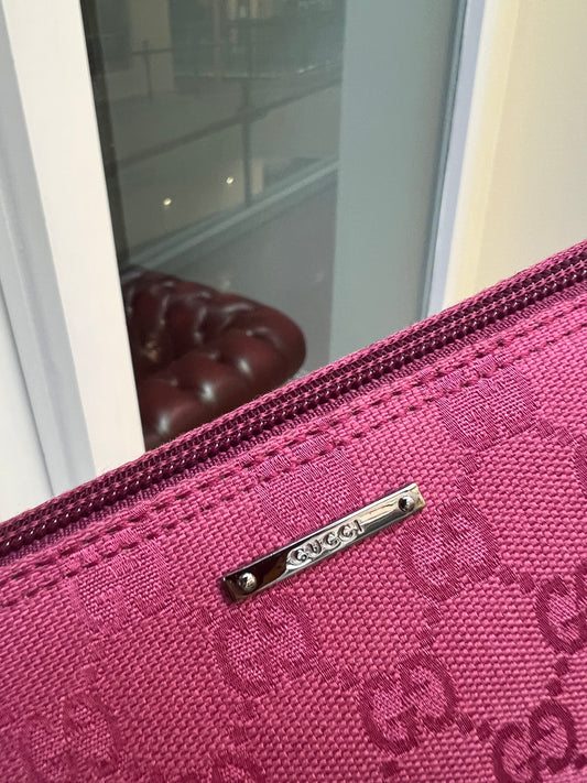 Pre-loved GUCCI Rare Pochette Rose Boat Bag