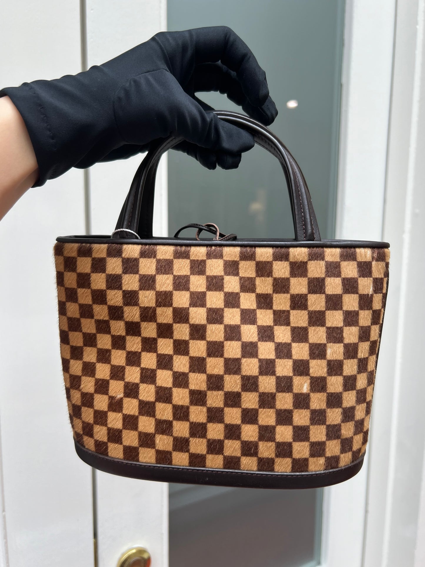 Pre-loved Louis Vuitton Damier Sauvage Impala Pony Hair Hand Bag