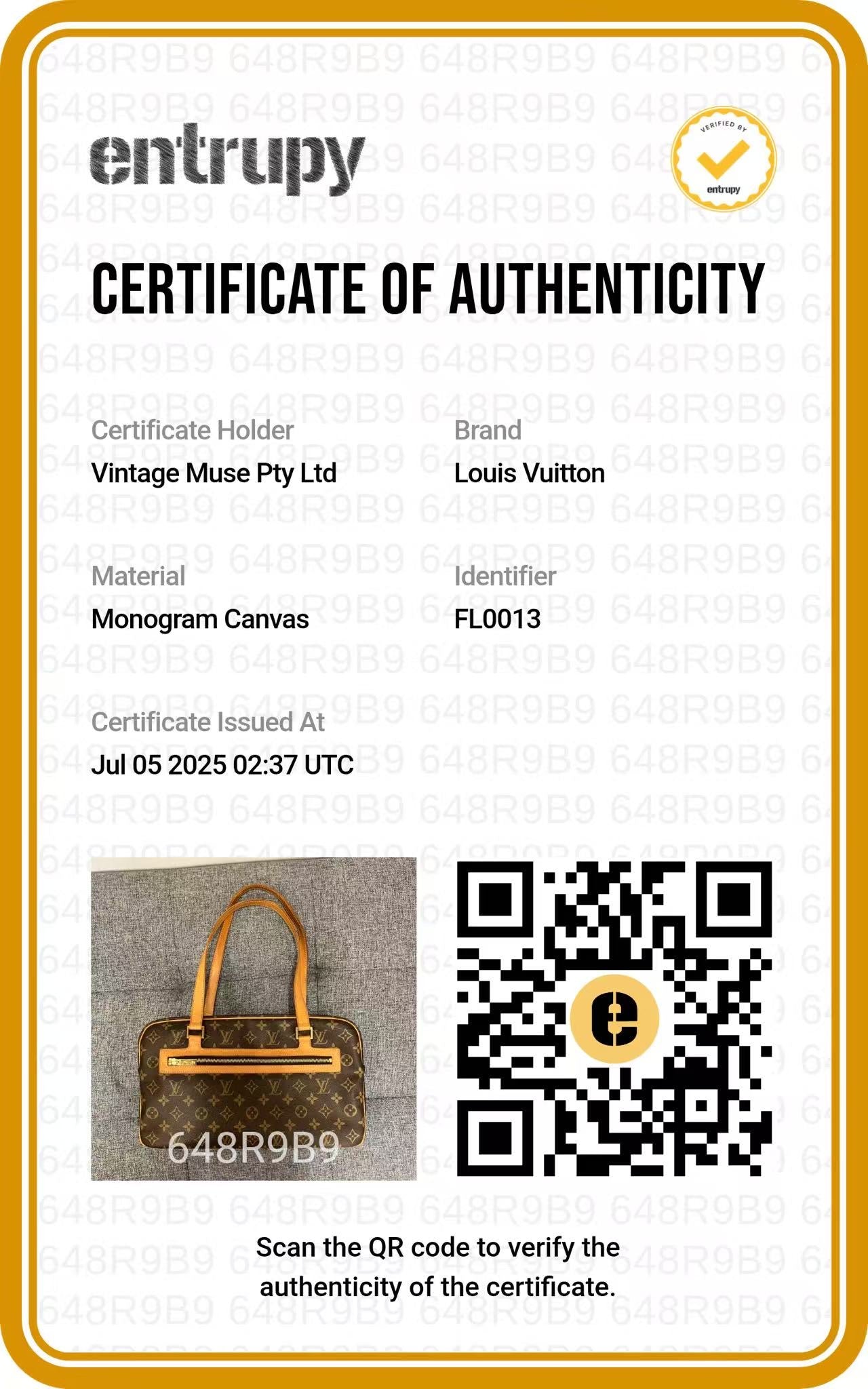 Pre-loved LOUIS VUITTON
Monogram Cite GM Bag 2003