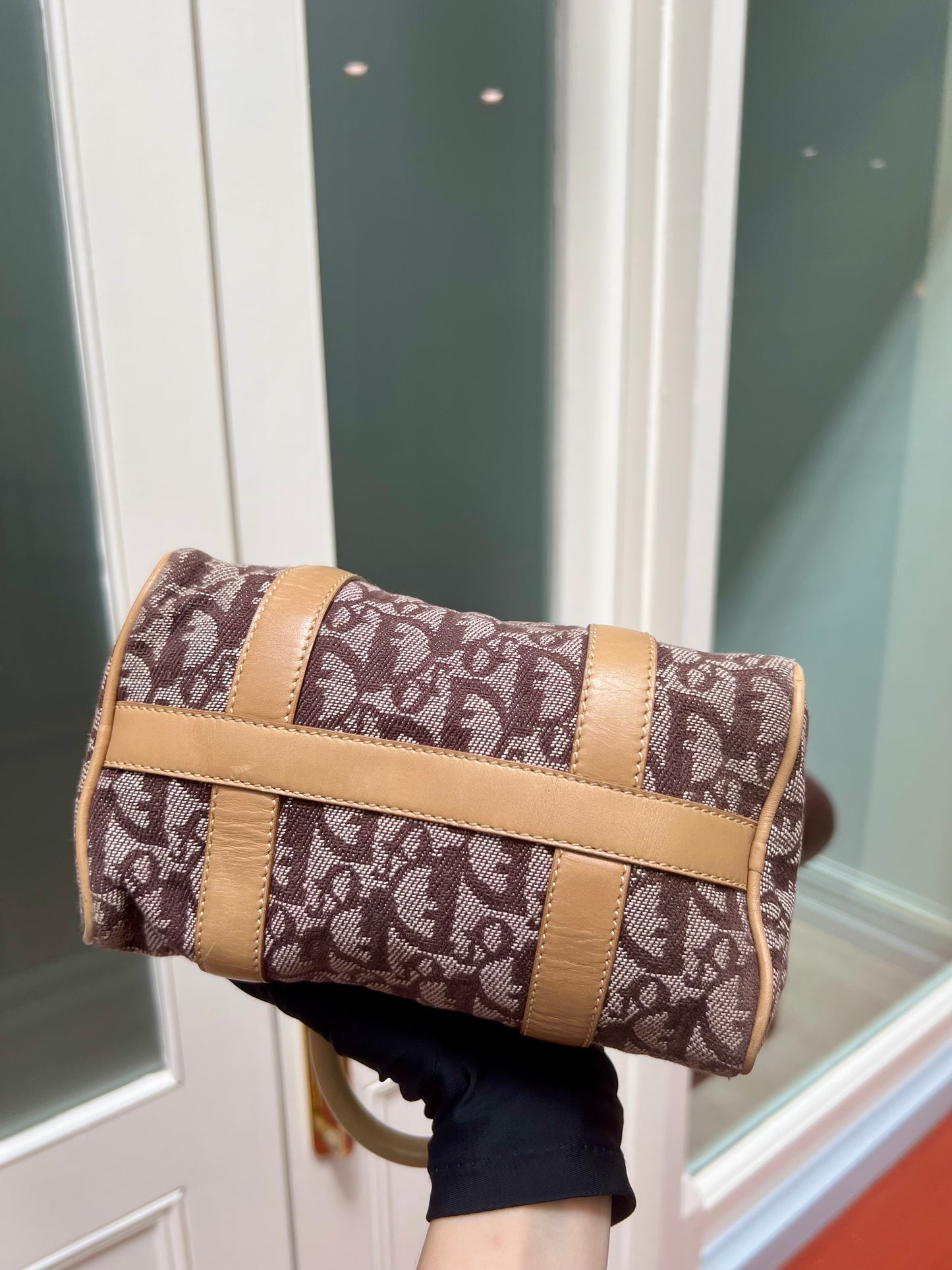Christian Dior Trotter Boston Cloth Oblique Mini Handbag 2002