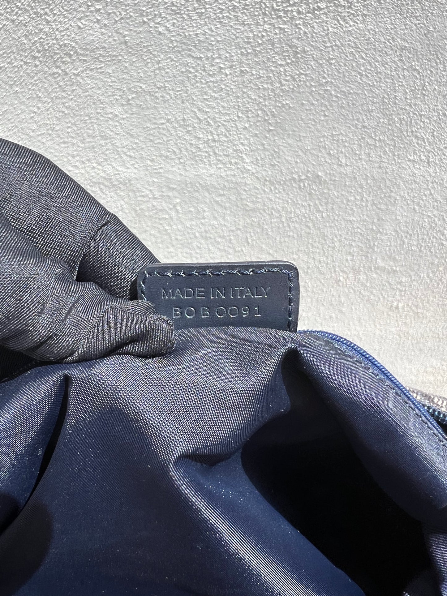 Pre-loved Dior Vintage Trotter Shoulder Messenger Bag Navy