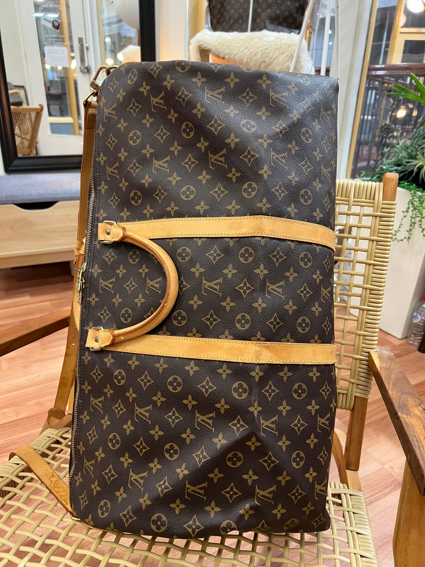 Pre-loved Louis Vuitton Keepall Bandoulière 60 Travel Bag Monogram 1997