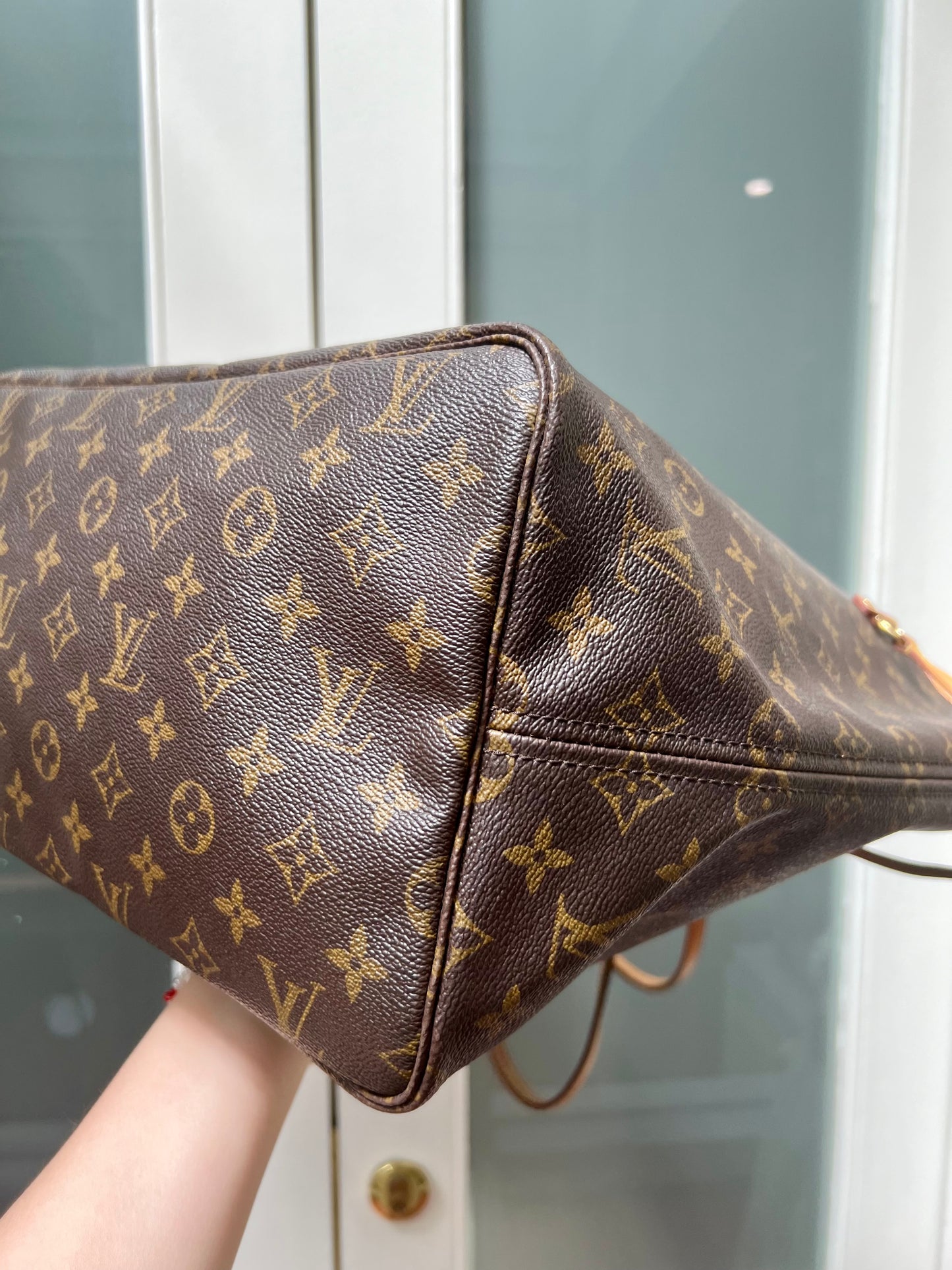 Pre-loved Louis Vuitton Neverfull Leather Tote GM Monogram 2008