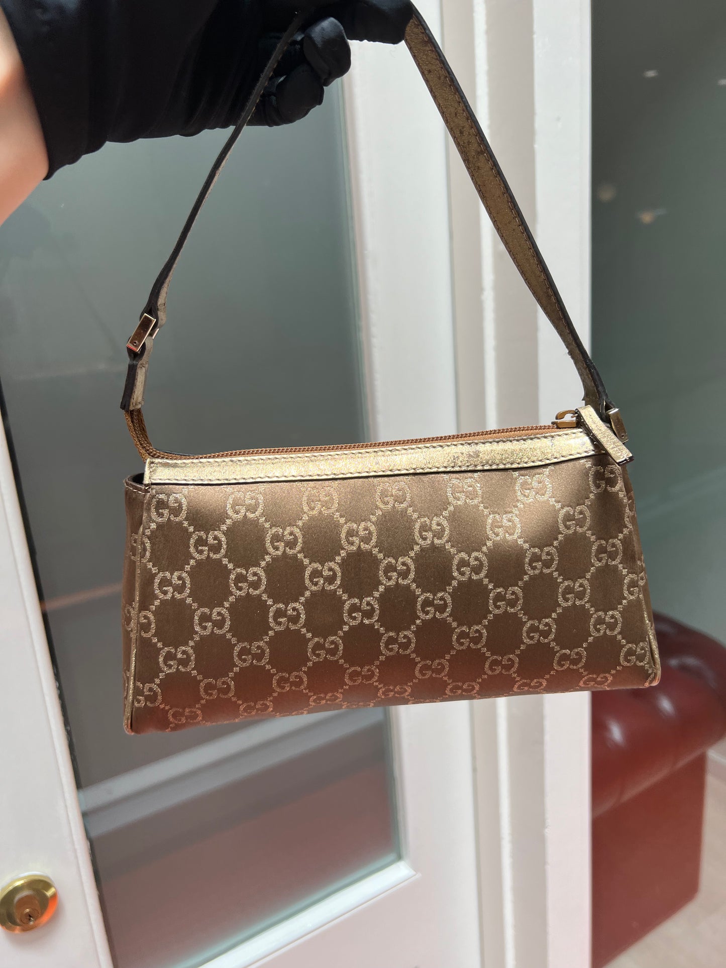 Pre-loved Gucci Monogram Pochette Bag
