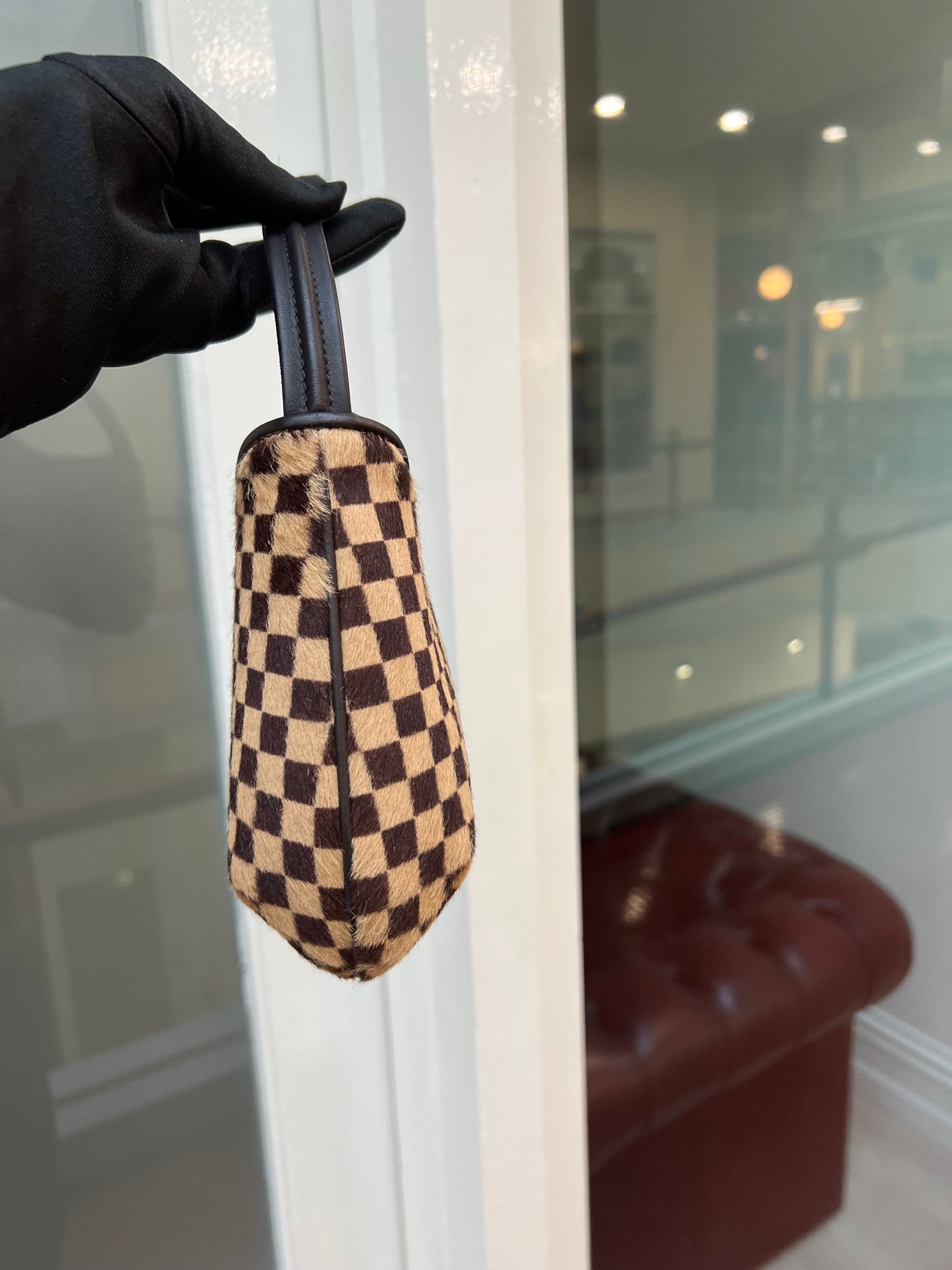 Pre-loved Louis Vuitton Vintage Ponyhair Damier Sauvage Tigre Handbag 2000