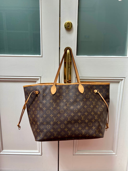 Pre-loved Louis Vuitton Neverfull Leather Tote GM Monogram 2008