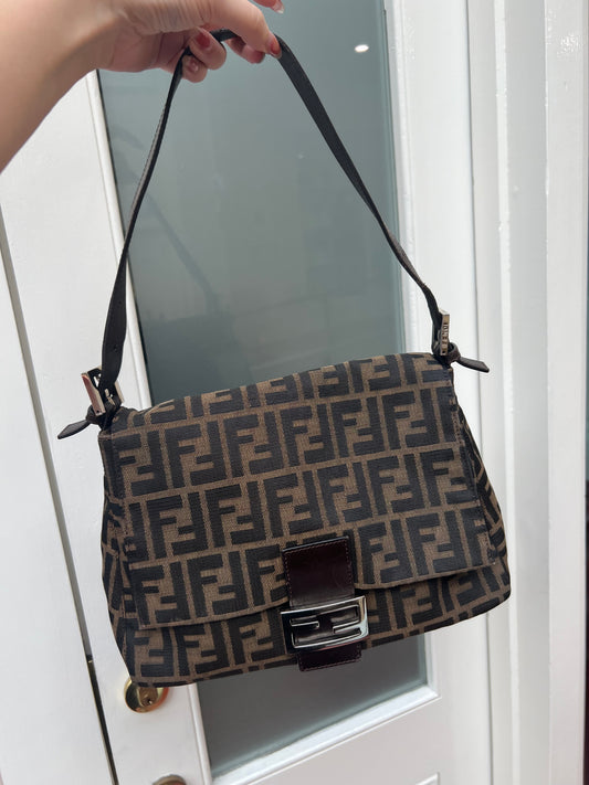 Pre-loved Fendi Vintage Zucca Mamma Handbag