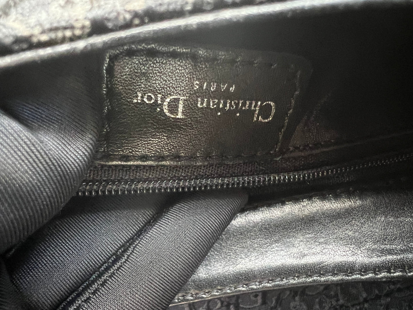 Pre-loved Christian Dior by John Galliano tan trotter Oblique Shoulder Bag 2003