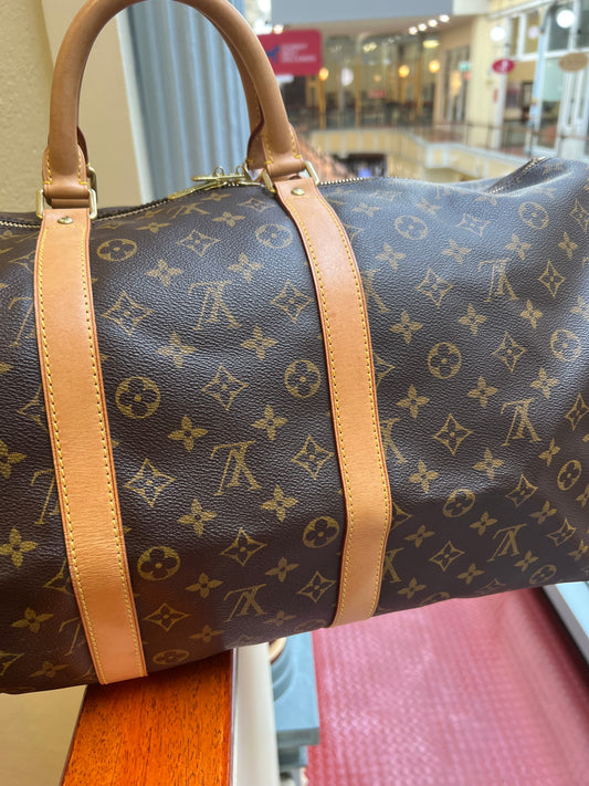 Pre-loved Louis Vuitton Keepall Bandoulière 55 Travel Bag Monogram 2002