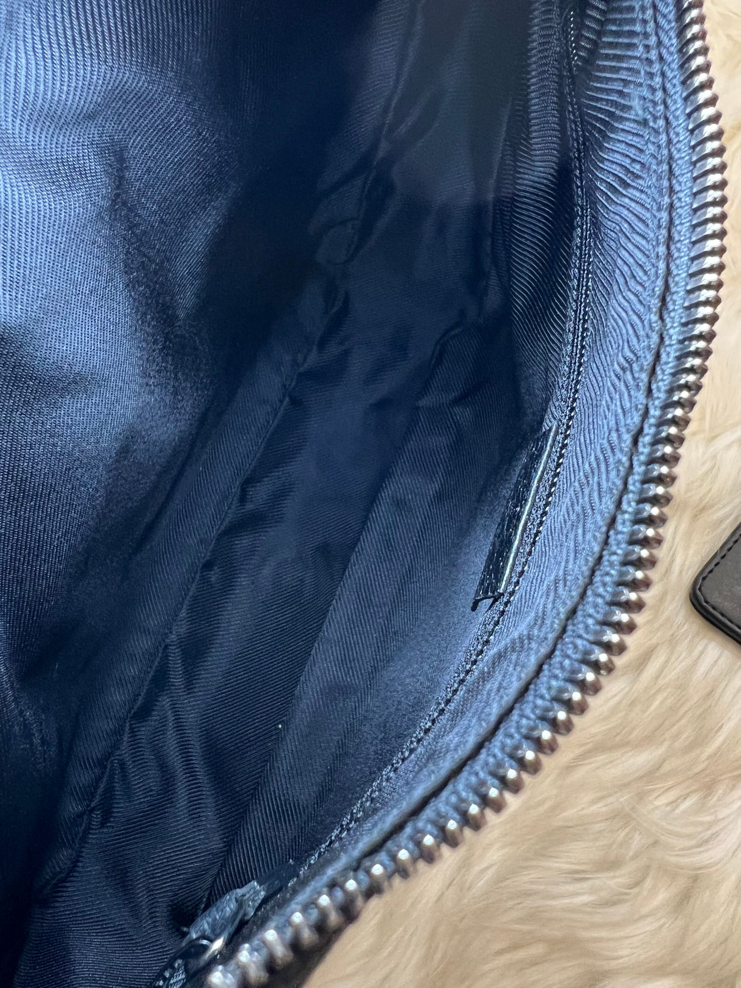 Pre-loved Gucci Black GG Canvas and Leather Crossbody Bag