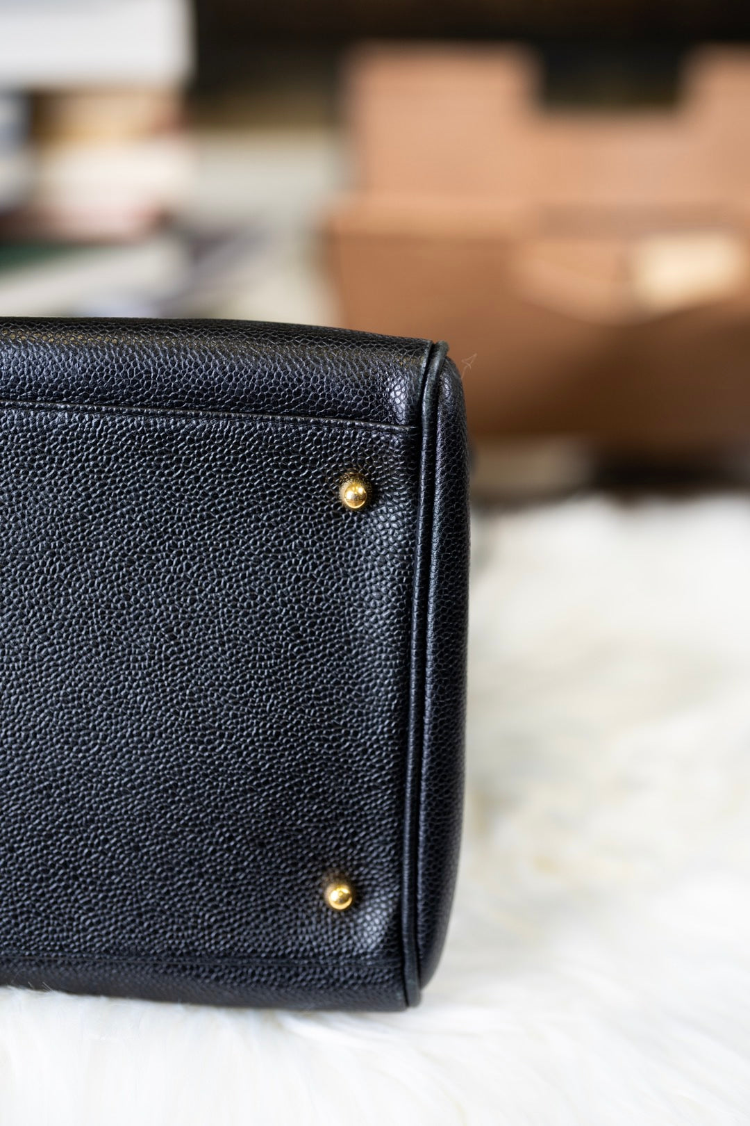 Pre-loved Chanel Vintage Black Caviar Leather Gold Supermodel Carryall Travel Weekender Shoulder Tote Bag