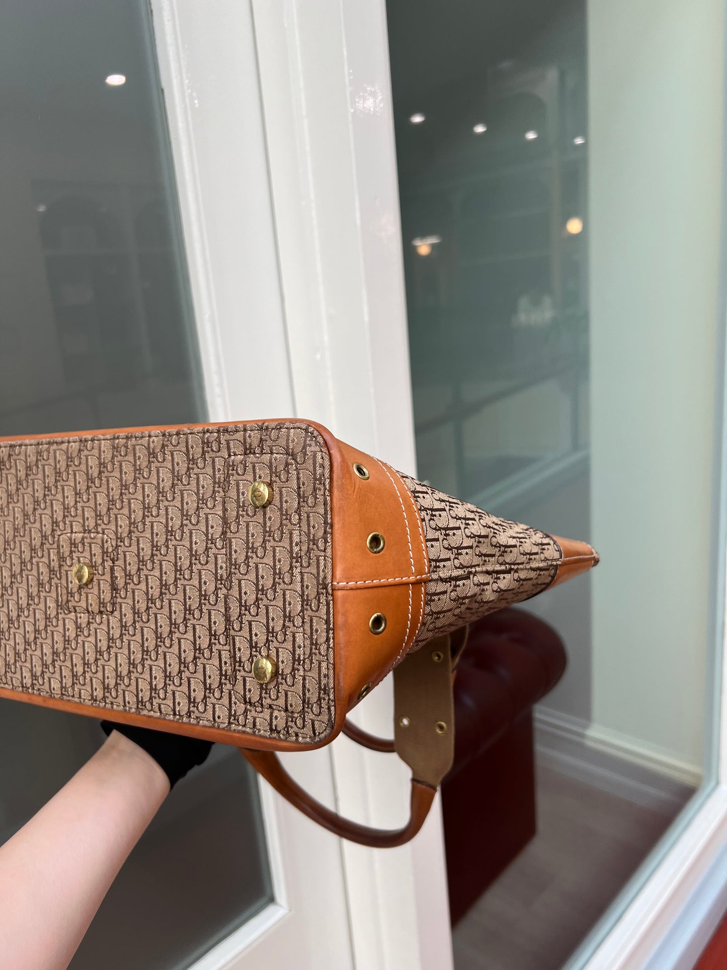 Pre- loved Christian Dior Brown Street Chic Trotter Tote Handbag