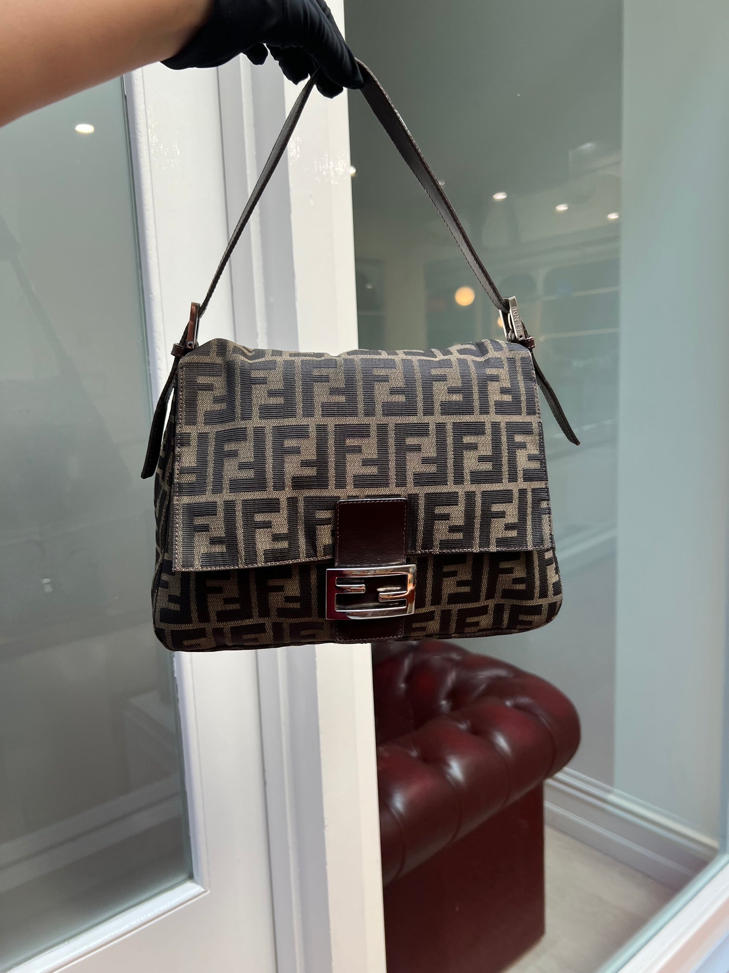 Pre-loved Fendi Vintage Zucca Mamma Handbag