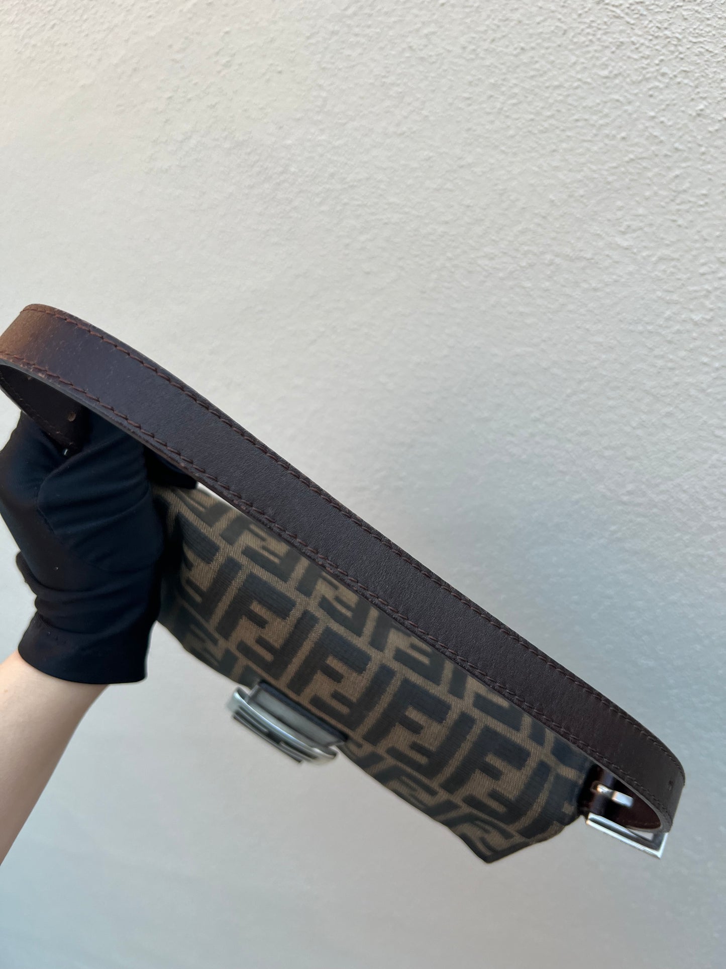 Pre-loved Fendi Vintage Zucca Baguette Handbag