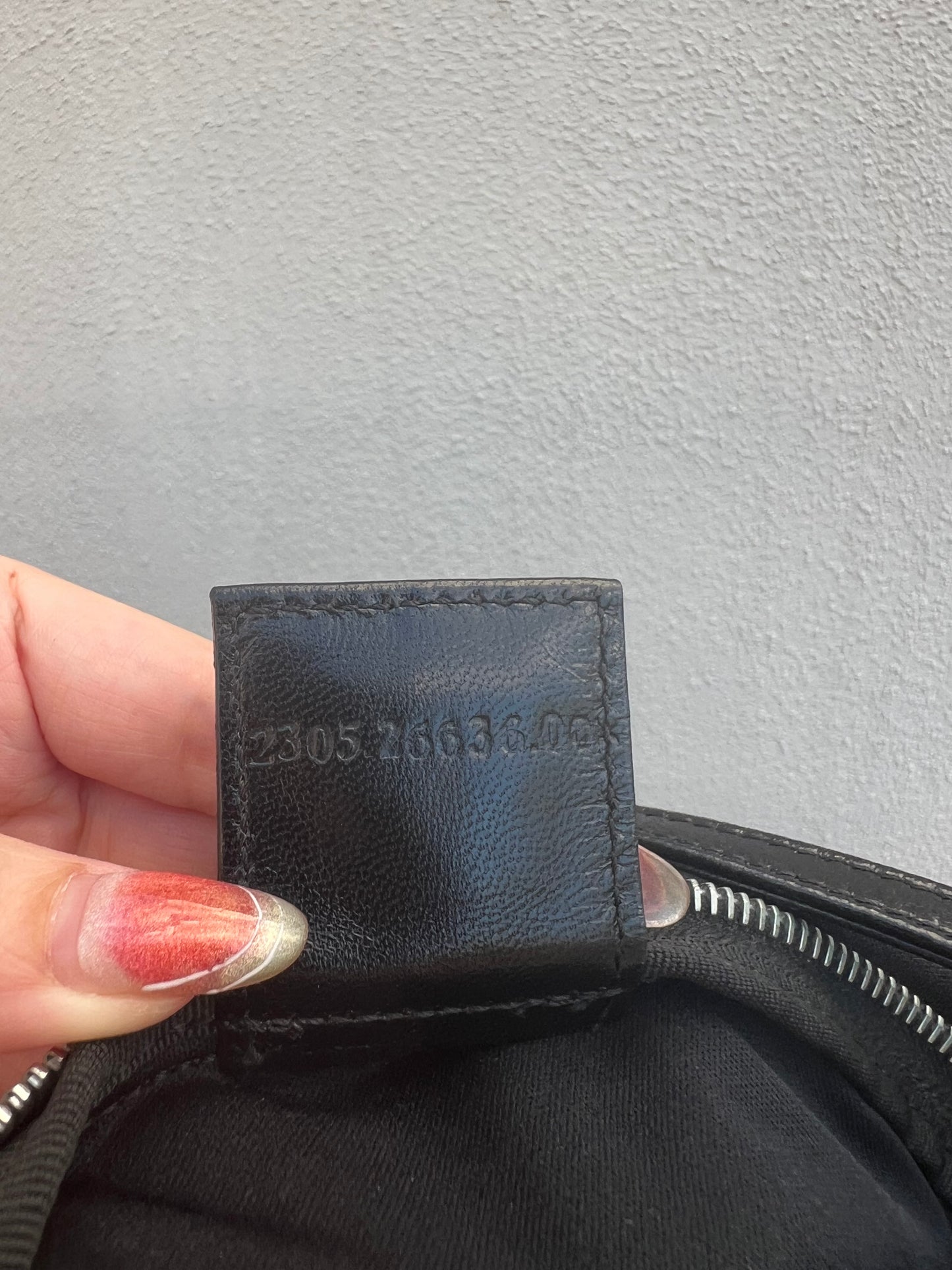 Pre-loved Fendi Black Nylon Small Baguette