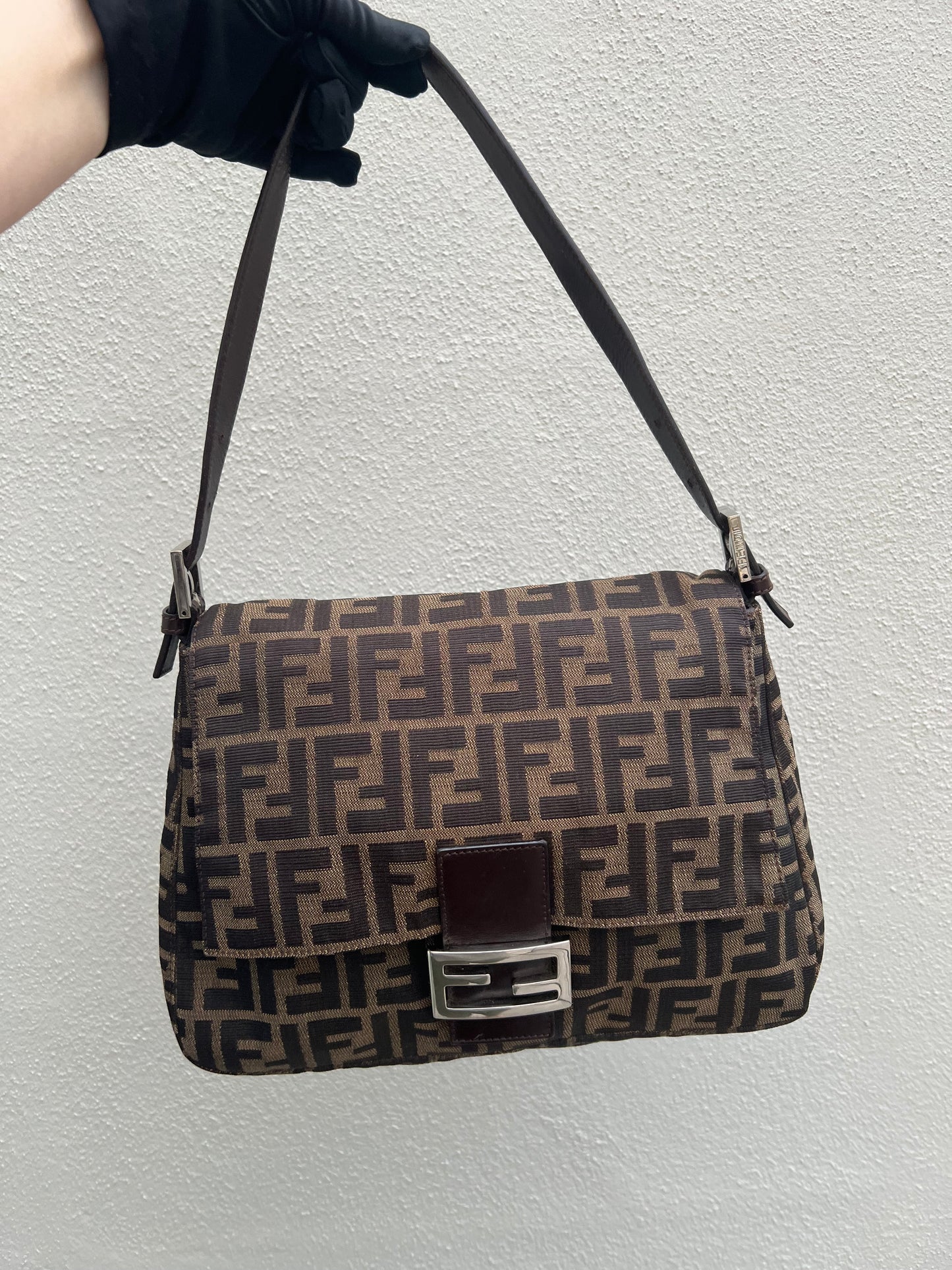 Pre-loved Fendi Vintage Zucca Mamma Handbag