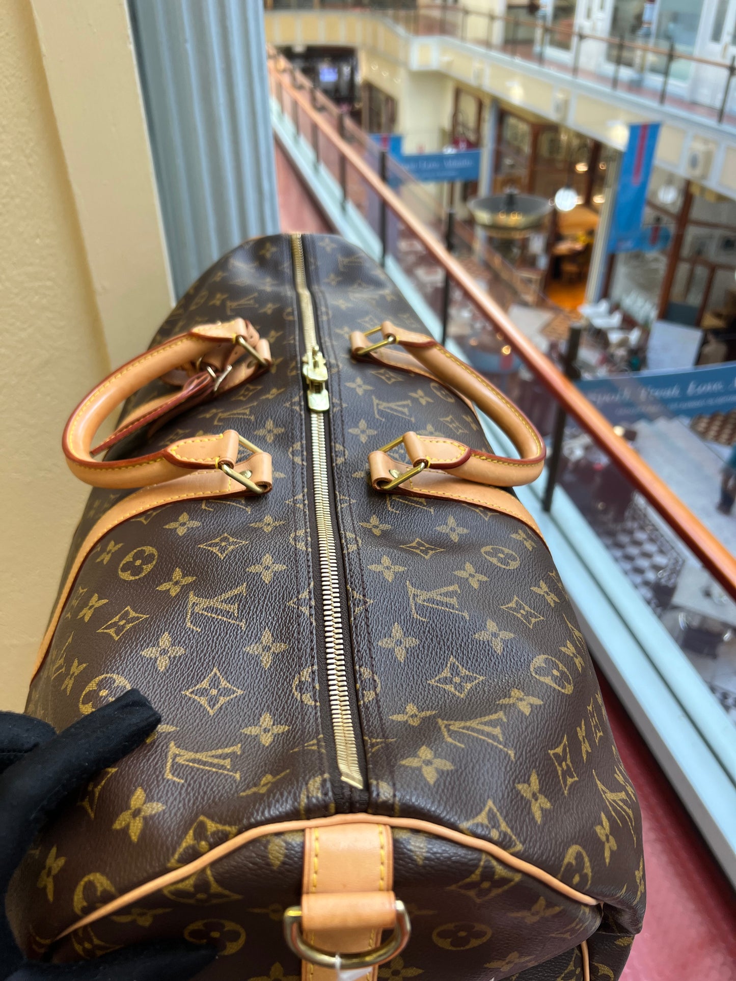Pre-loved Louis Vuitton Keepall Bandoulière 55 Travel Bag Monogram 2002