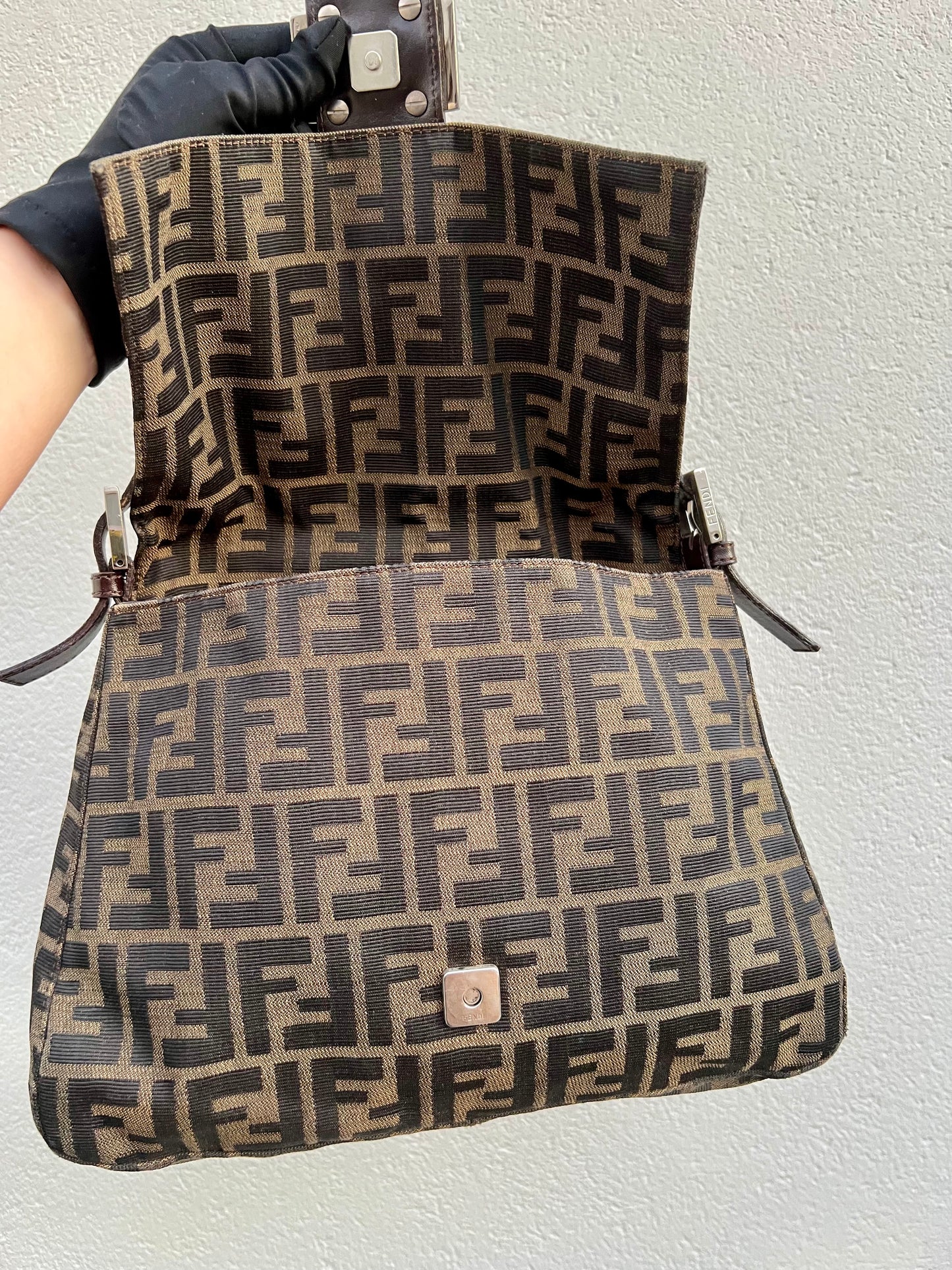 Pre-loved Fendi Vintage Zucca Mamma Handbag