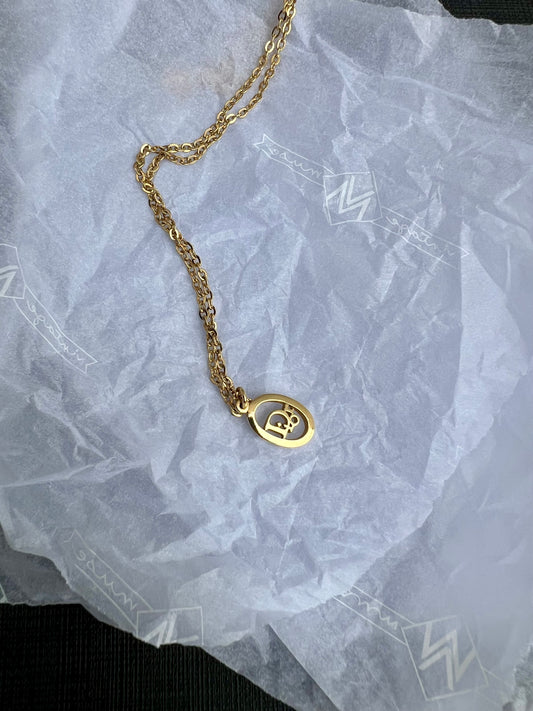Pre-loved Vintage Christian Dior Logo Necklace