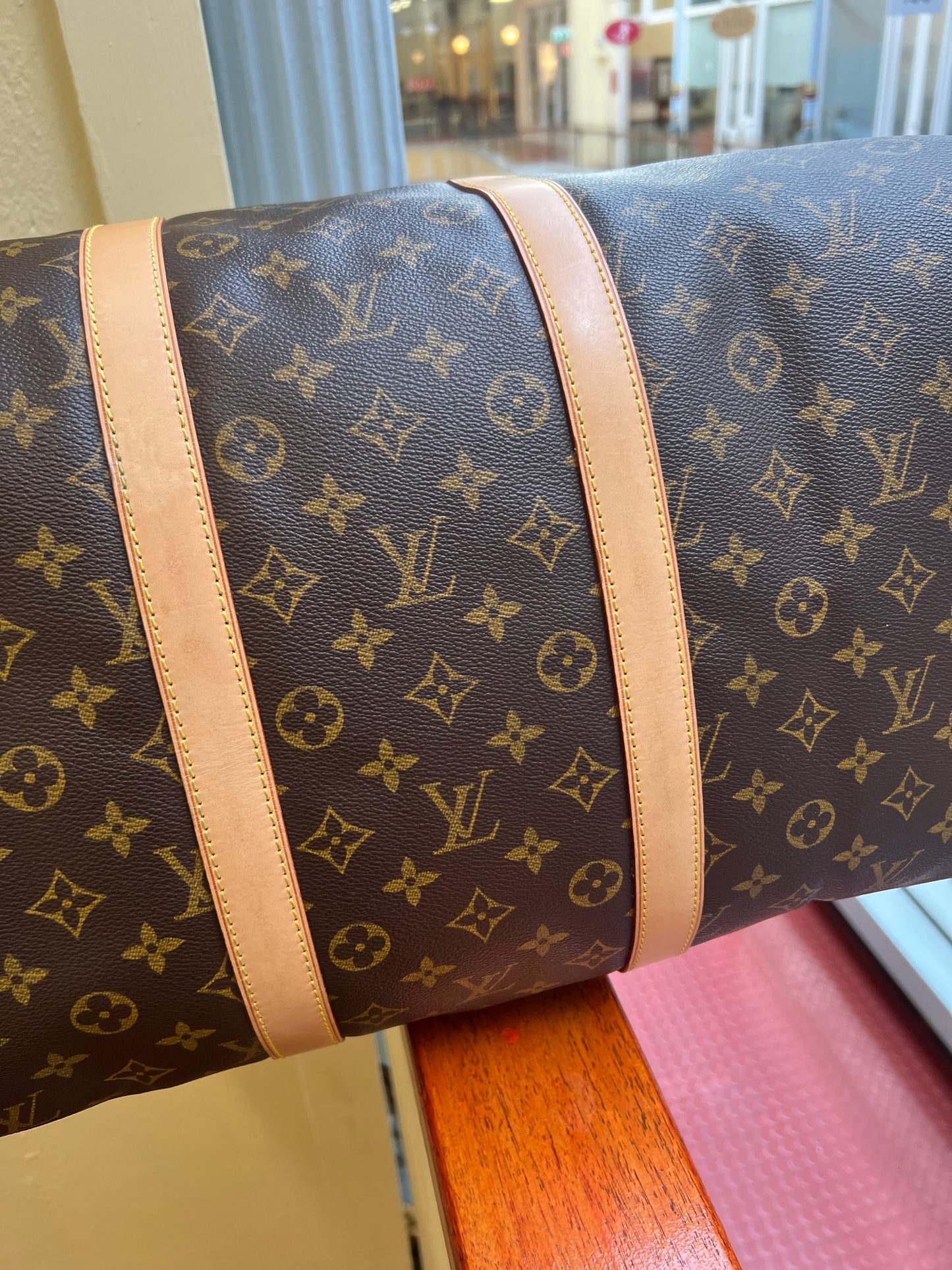 Pre-loved Louis Vuitton Keepall Bandoulière 55 Travel Bag Monogram 2002