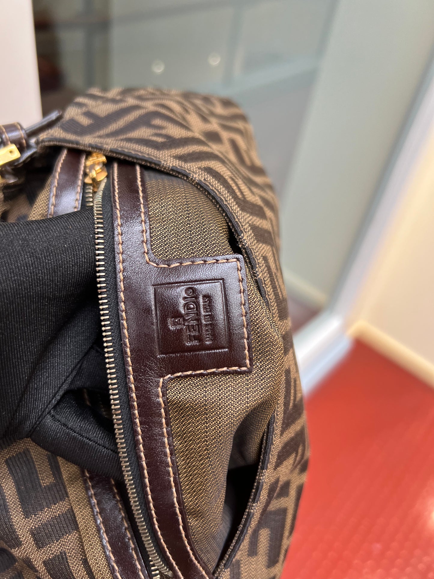 Pre-loved Fendi Vintage Zucca Mamma Handbag