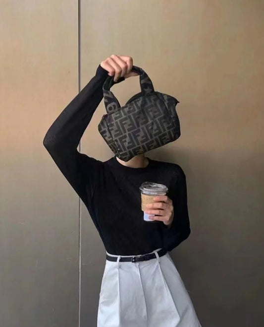 Pre-loved Fendi Vintage Fabric Mini Tote Handbag