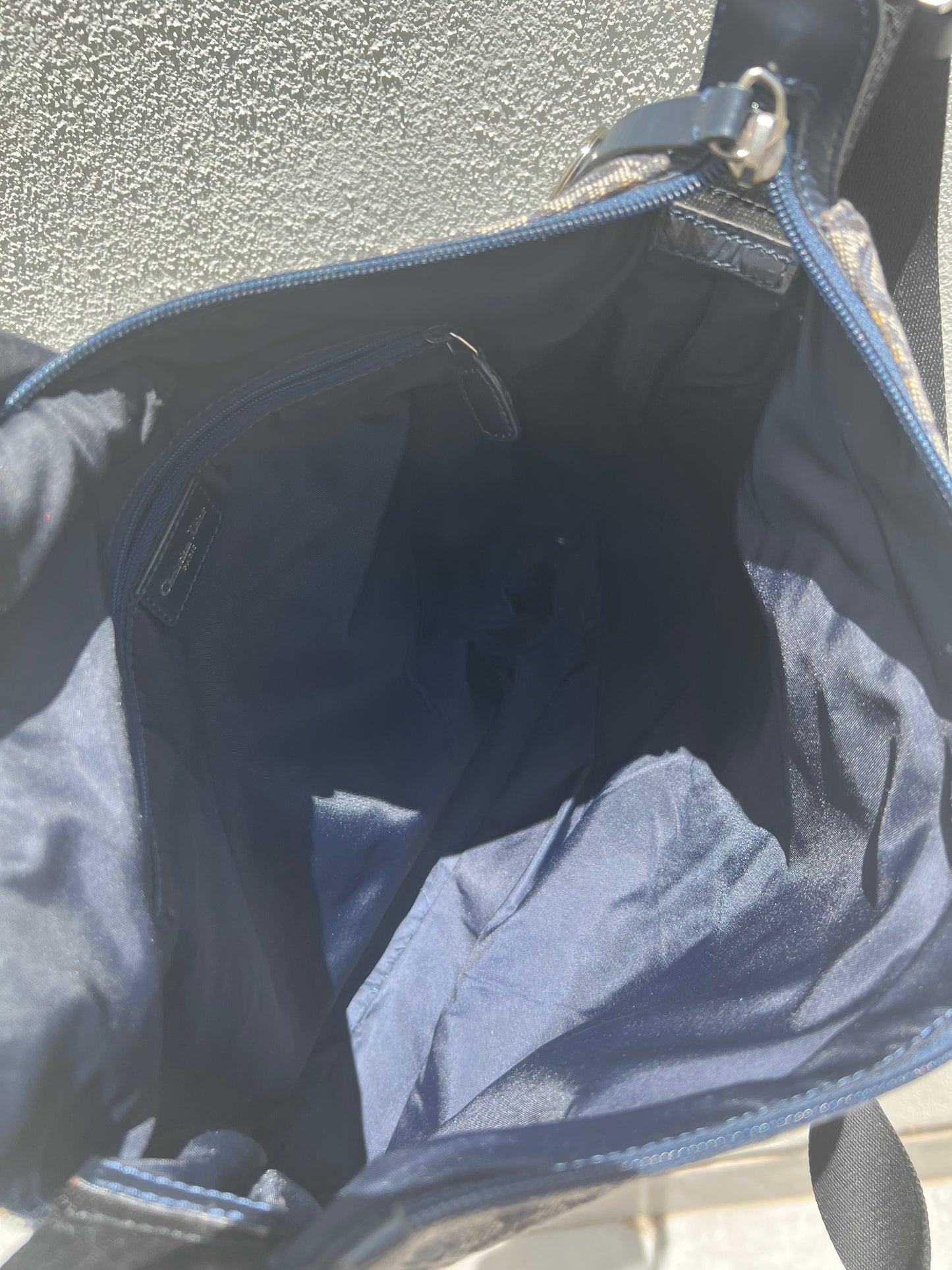 Pre-loved Dior Vintage Trotter Shoulder Messenger Bag Navy