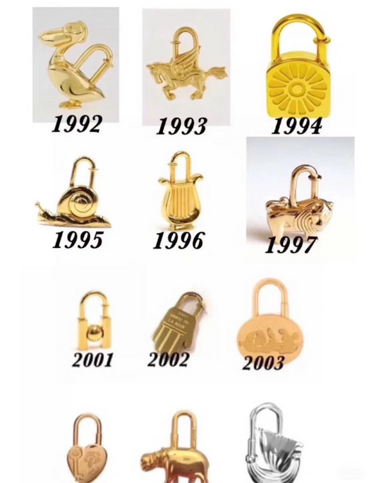 Pre-loved Hermès Cadena “Pelican” Bag Charm – 1992 Limited Edition (Gold-Plated)