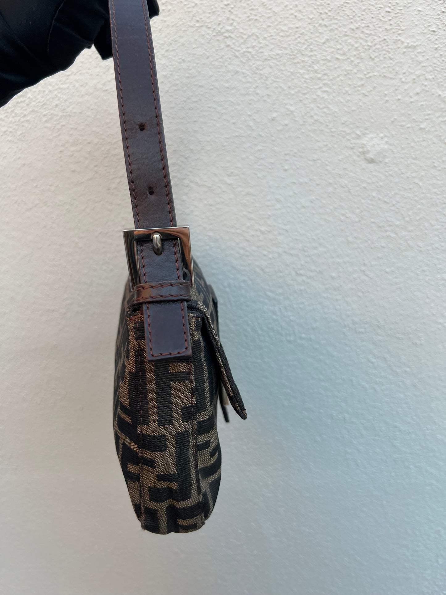 Pre-loved Fendi Vintage Zucca Baguette Handbag