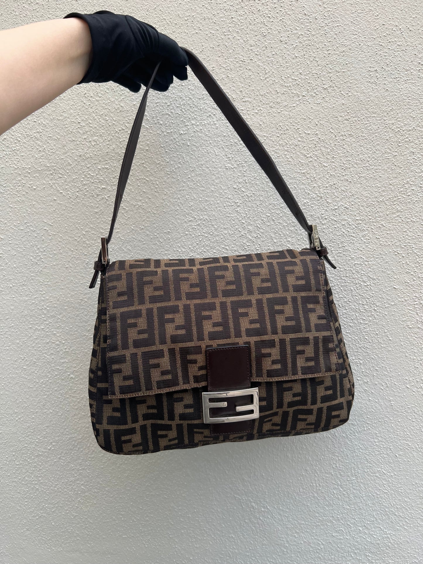 Pre-loved Fendi Vintage Zucca Mamma Handbag