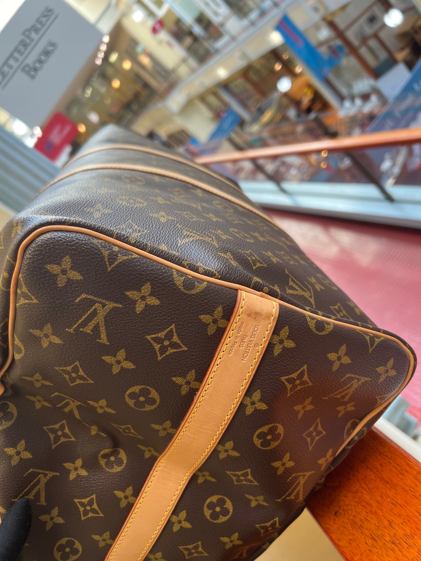 Pre-loved Louis Vuitton Keepall Bandoulière 55 Travel Bag Monogram 2002