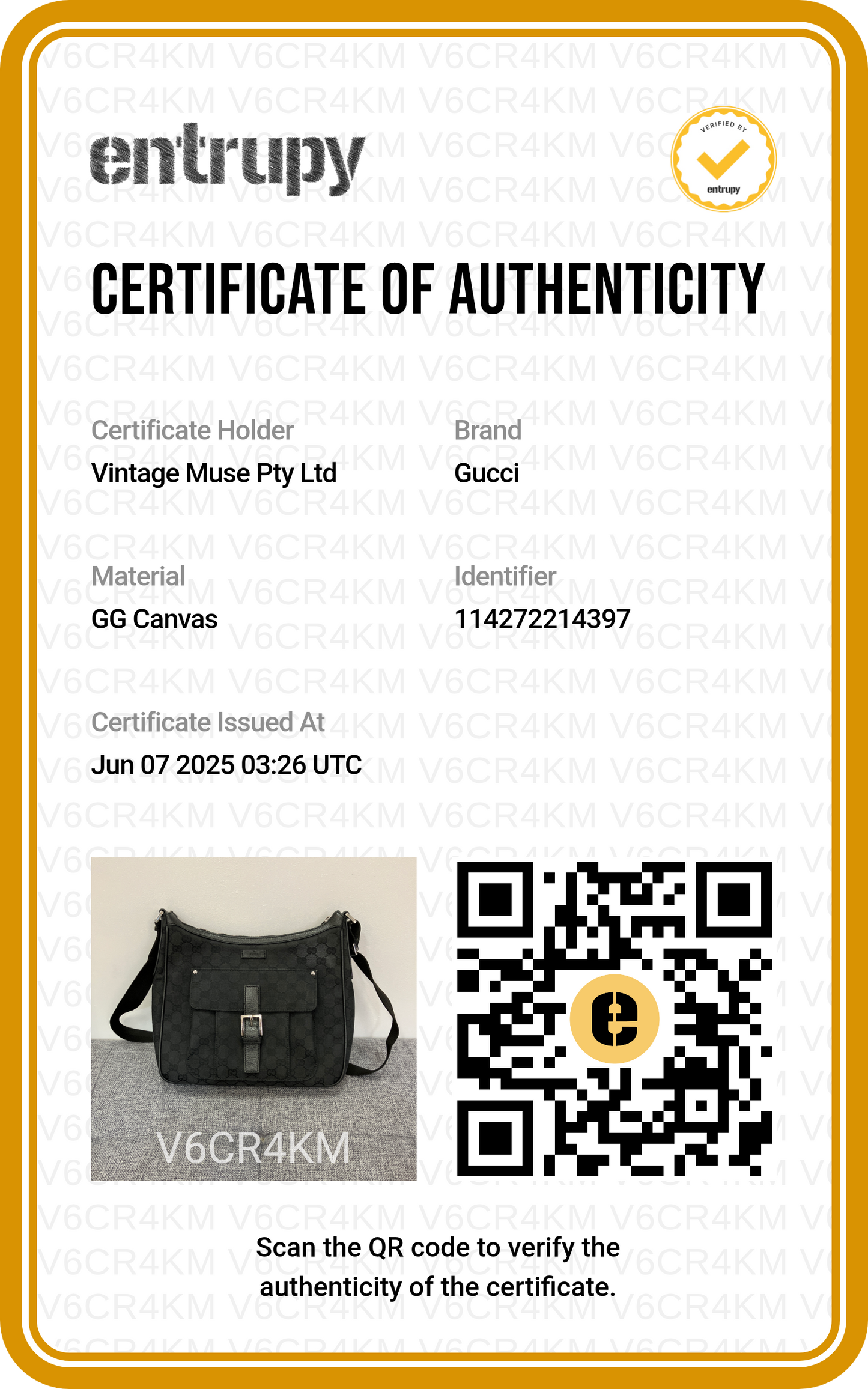 Pre-loved Gucci Black GG Canvas and Leather Crossbody Bag