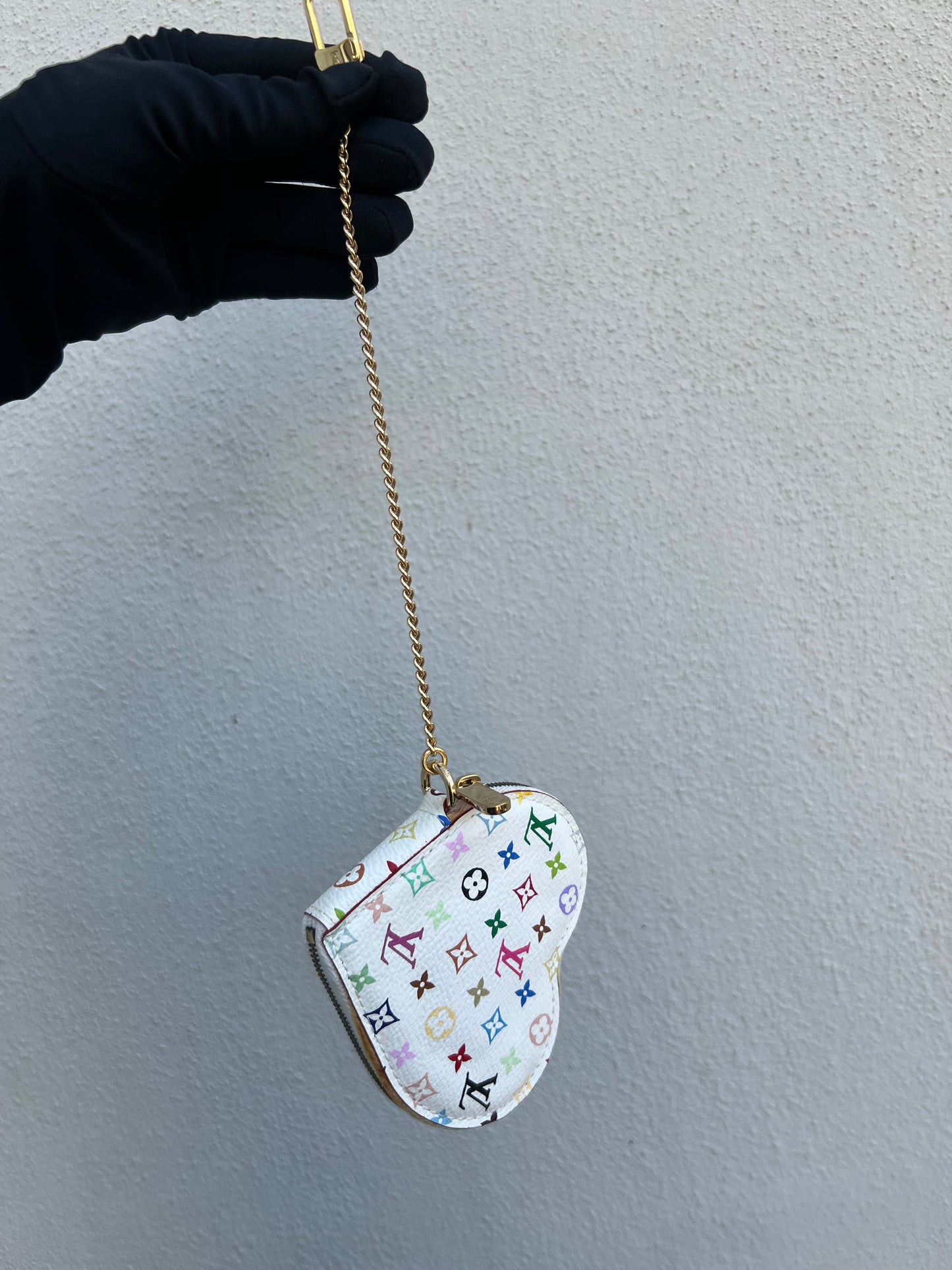 Pre- loved Louis Vuitton x Murakami Limited Edition Monogram Multicolor Porte Monnaie Coeur Porte-Monnaie 2007